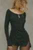 Ruched Asymmetrical Long Sleeve sold by Joah Brown
