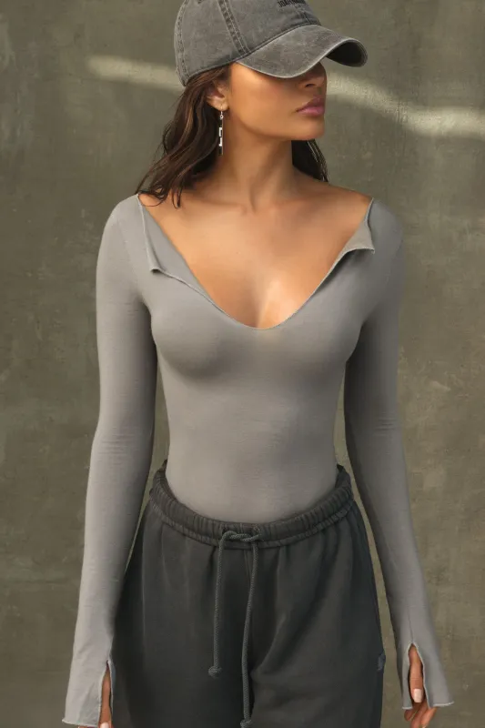 Notched V Neck Long Sleeve sold by Joah Brown