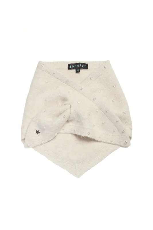 Chamonix Triangle Pull Thru Scarf Ivory sold by jocelyn