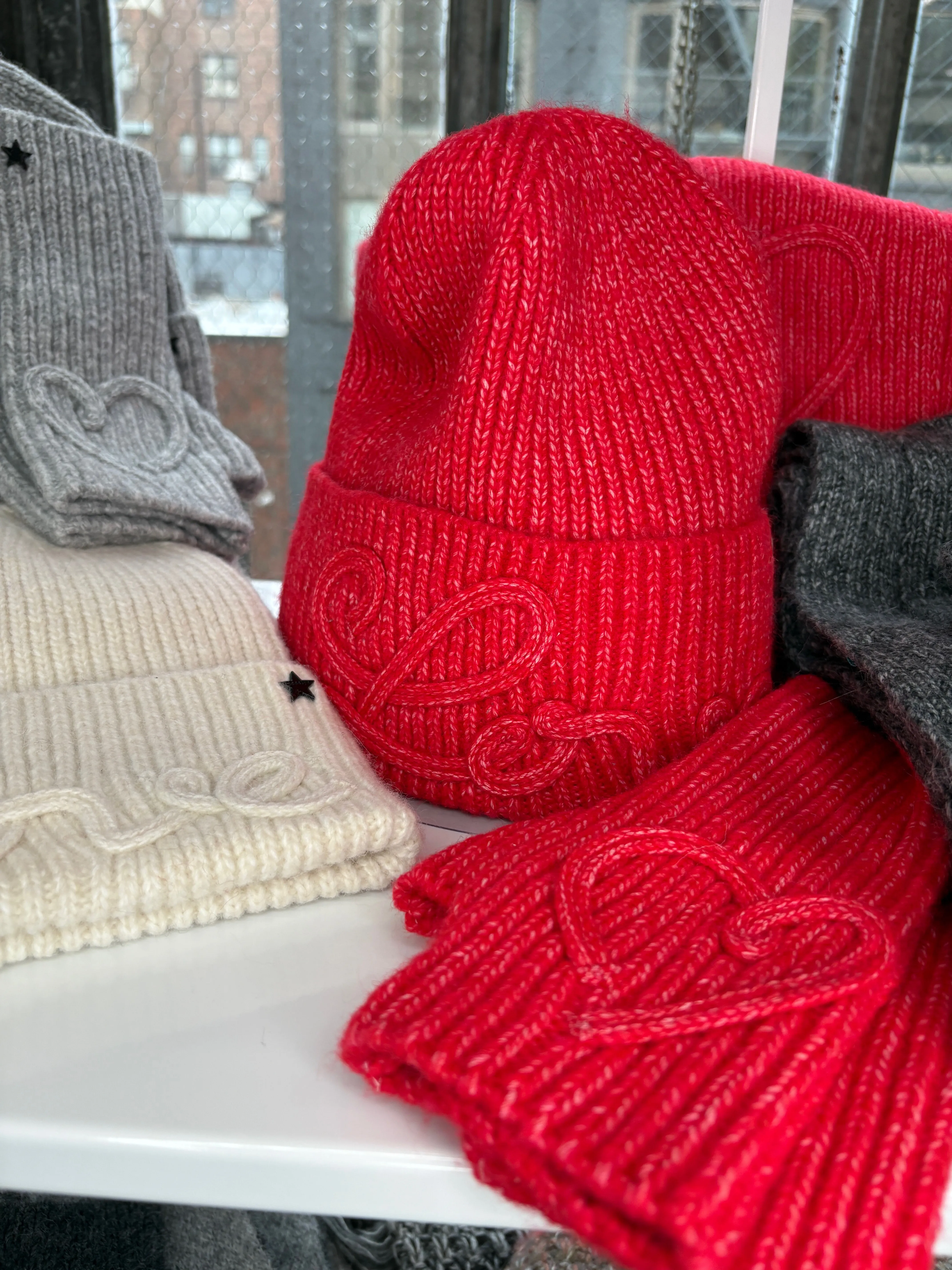 The Red Embroidered Love Scarf sold by jocelyn product image thumbnail 2