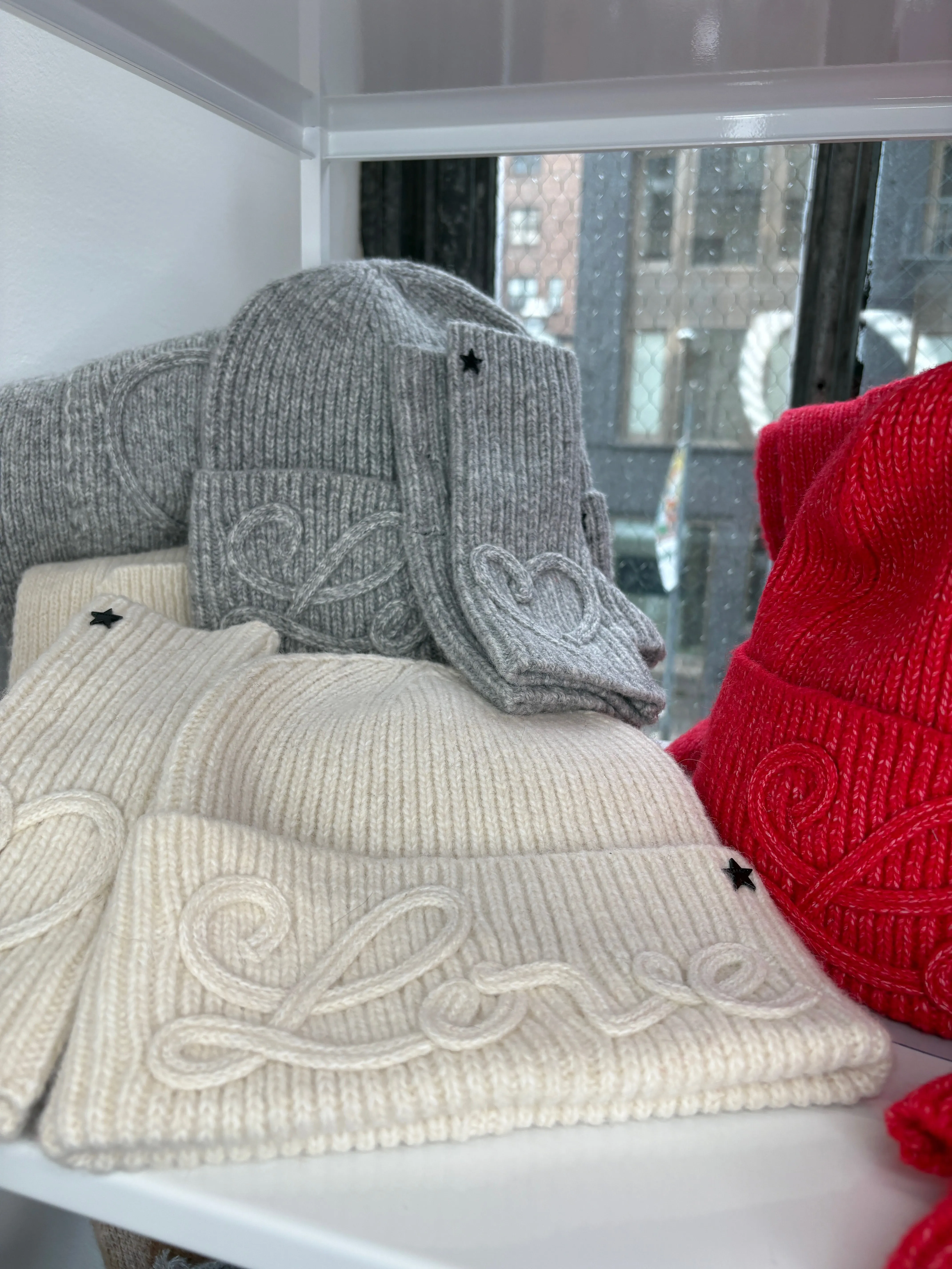 The Grey Embroidered Love Scarf sold by jocelyn product image thumbnail 2