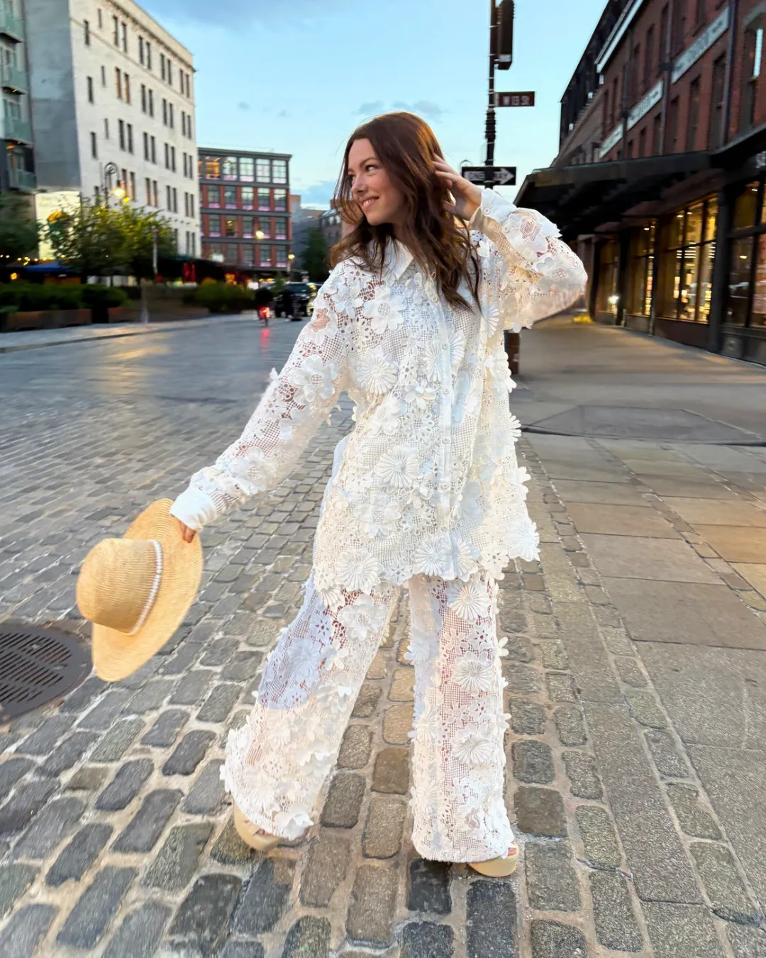 Lotus 3D Lace Oversized Shirt sold by jocelyn product image thumbnail 4