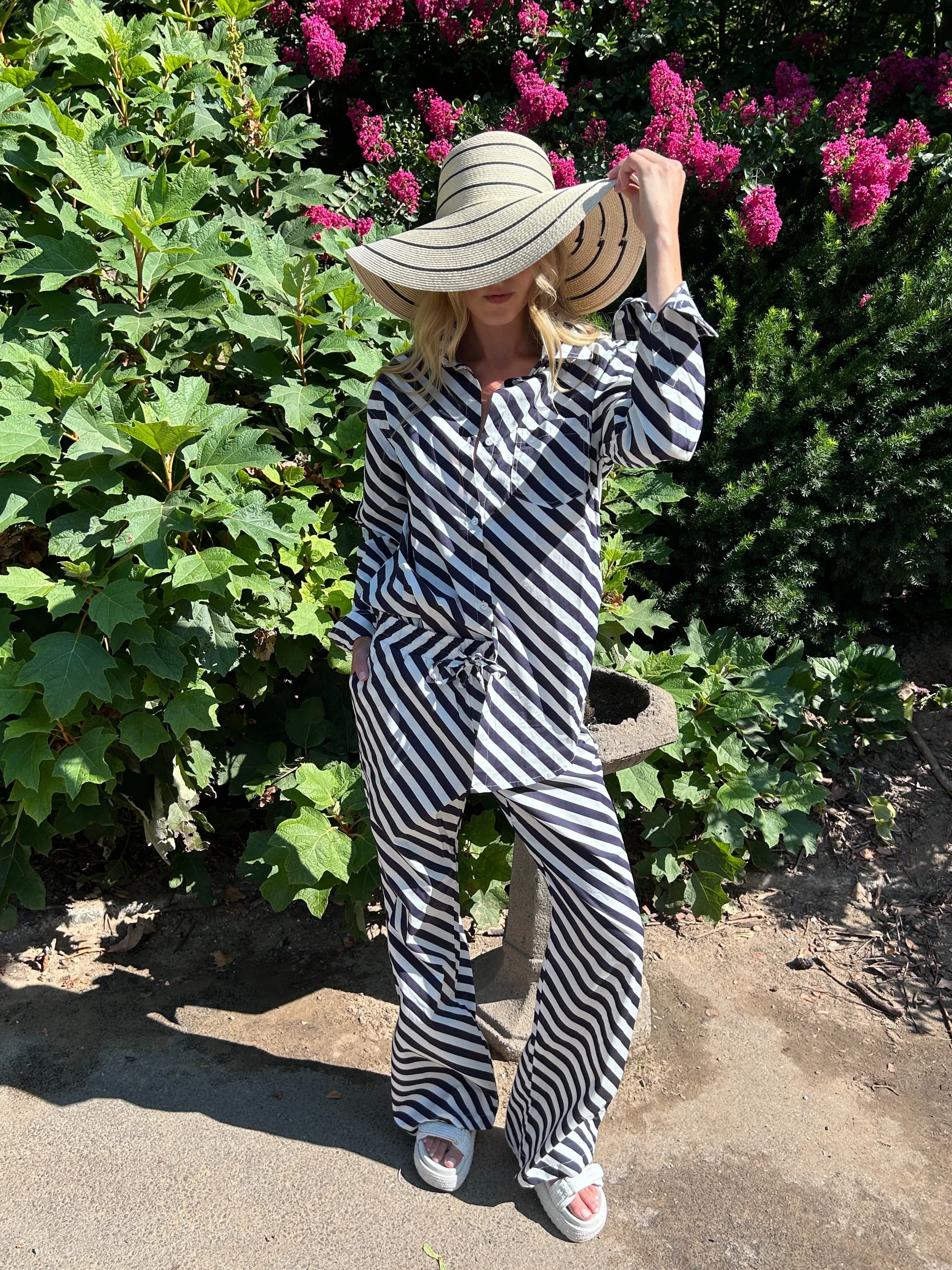 The St. Tropez Printed Stripe Pants sold by jocelyn product image thumbnail 5