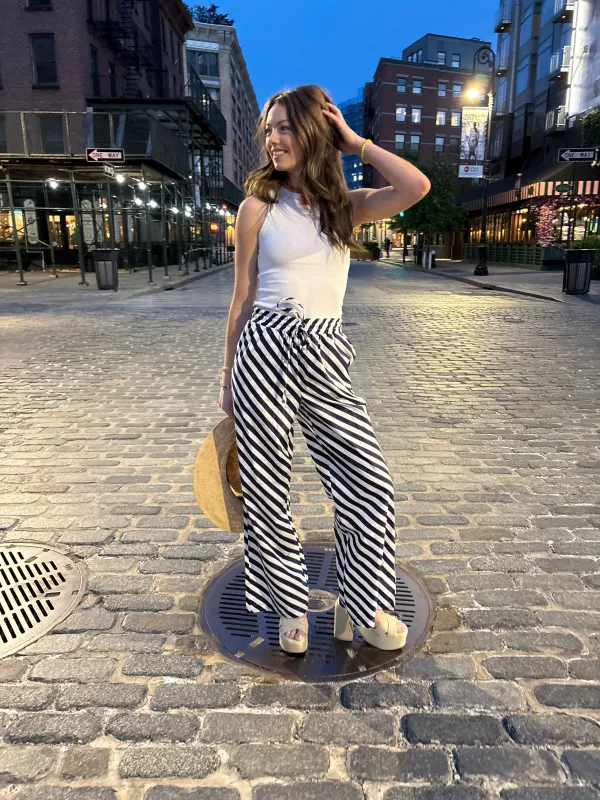 The St. Tropez Printed Stripe Pants sold by jocelyn