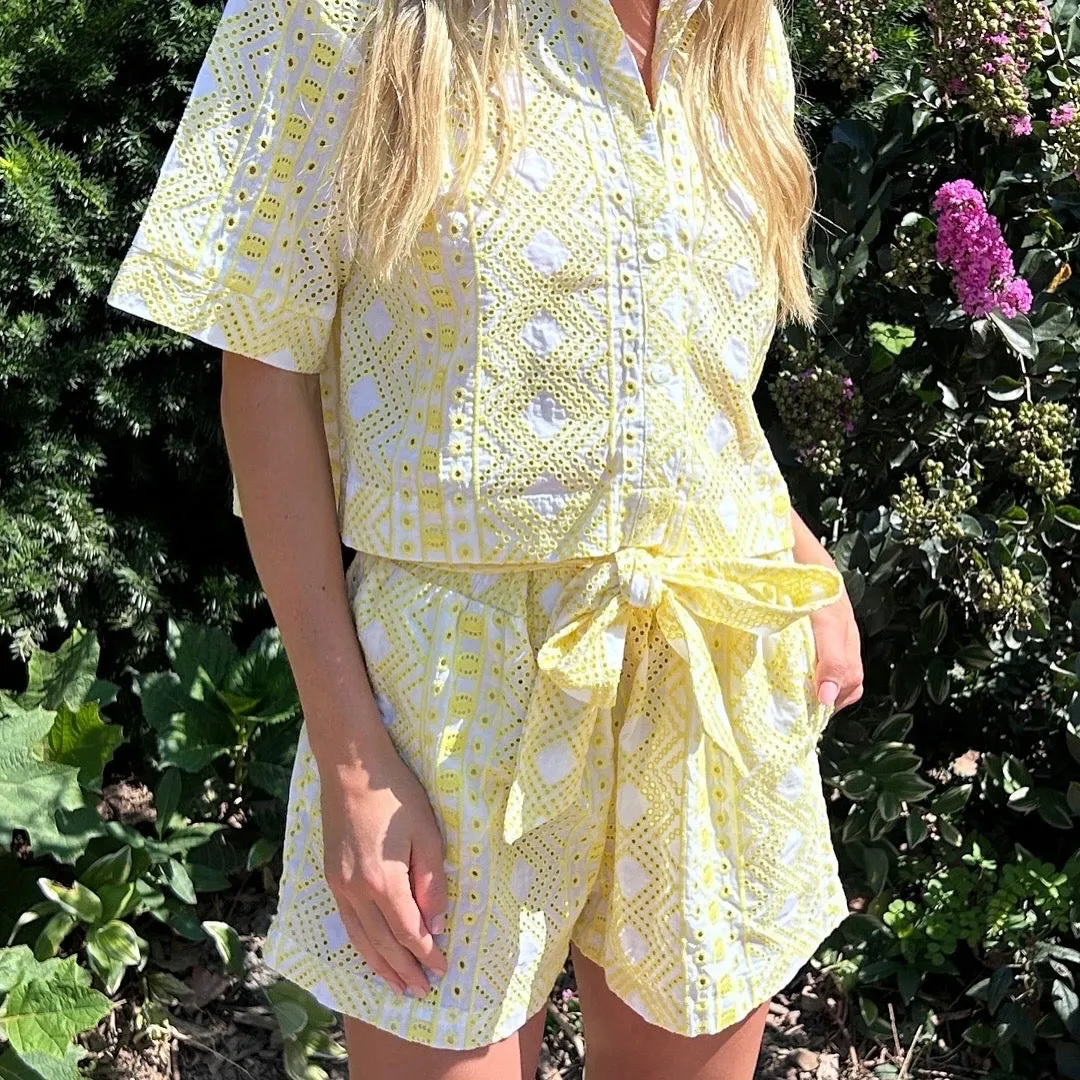 The Capri Eyelet Shorts with Bow sold by jocelyn product image thumbnail 2