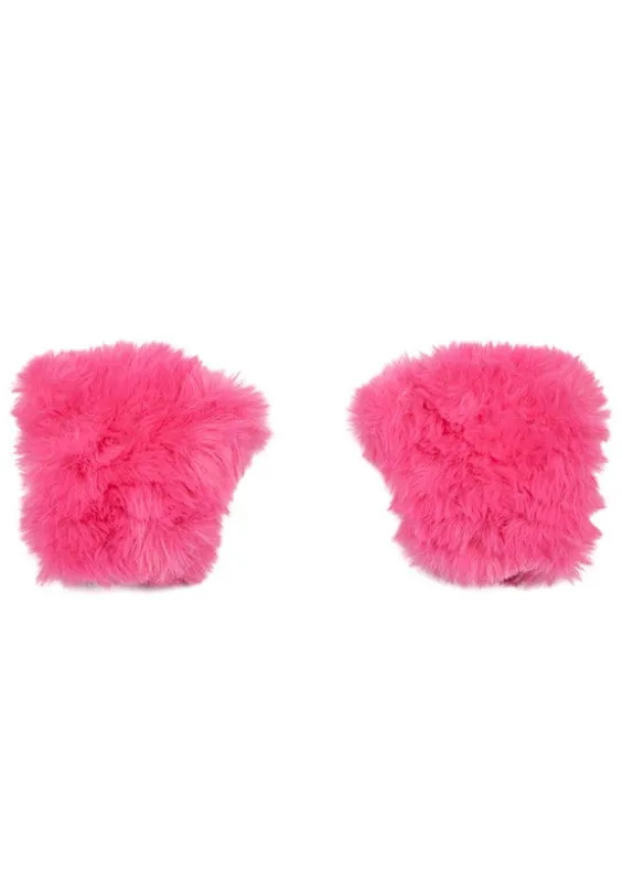 The Superfluff Mittens Hot Pink sold by jocelyn