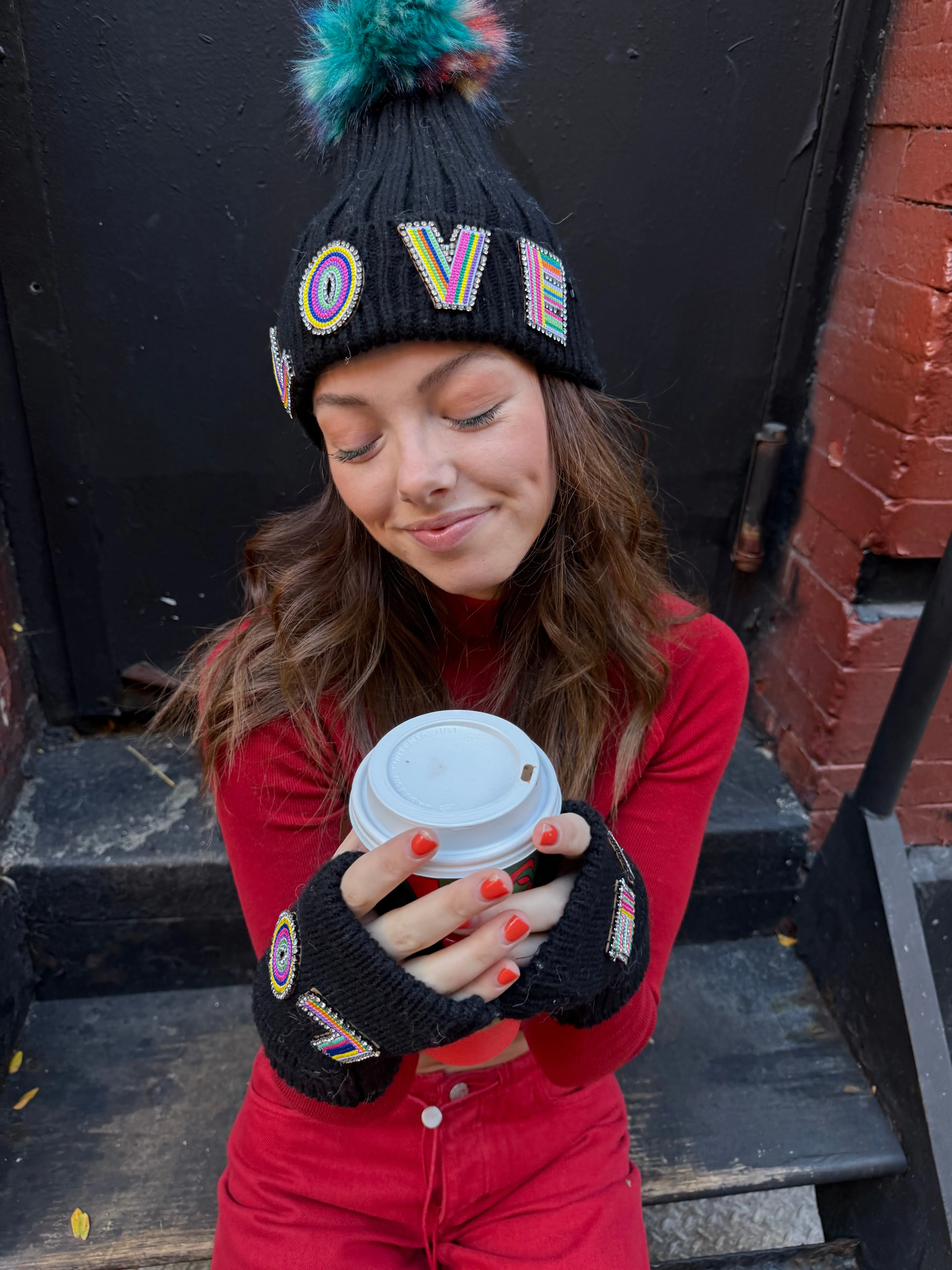 The Love Winter Hat -Black sold by jocelyn product image thumbnail 3