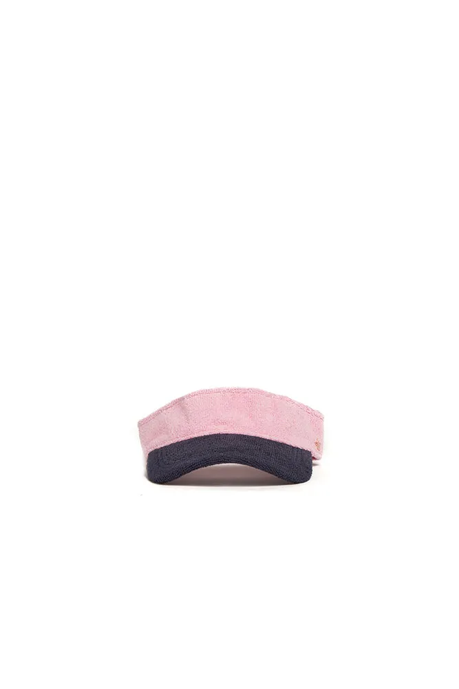 The Majorca Color Block French Terry Visor - Navy/Pink sold by jocelyn product image thumbnail 4