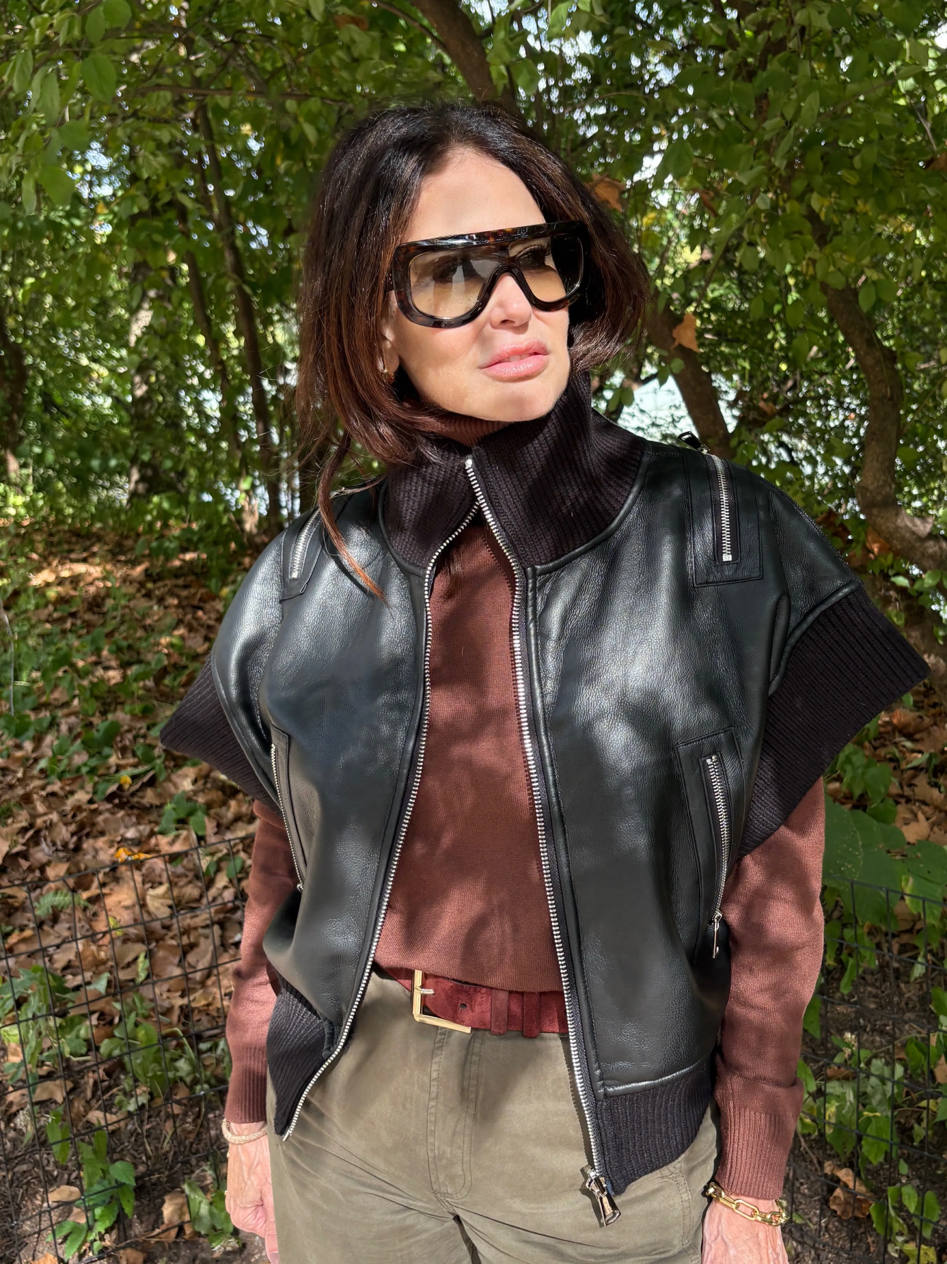 The Jill Bomber Vest Black sold by jocelyn product image thumbnail 3