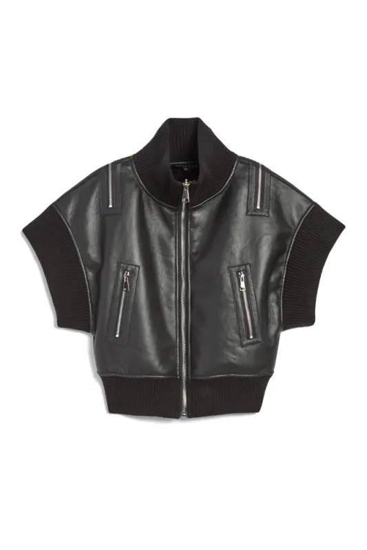 The Jill Bomber Vest Black made by jocelyn