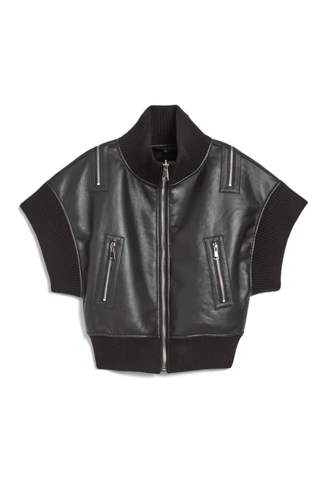 The Jill Bomber Vest Black sold by jocelyn