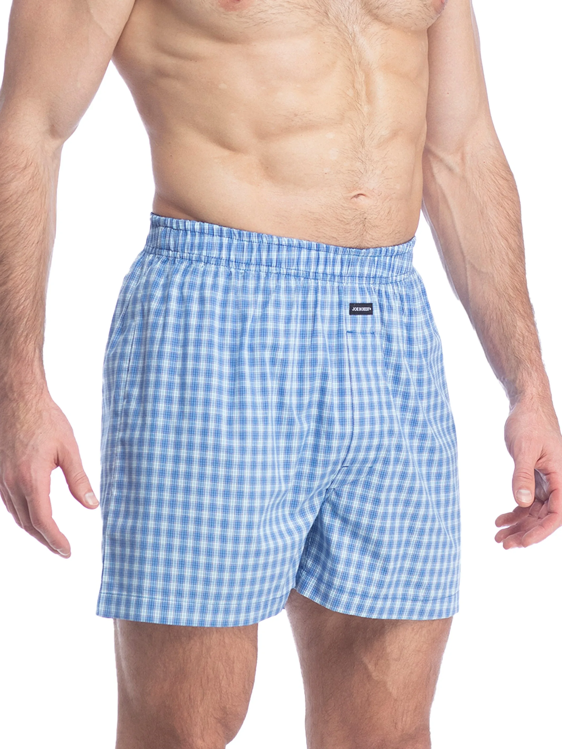 POPLIN BOXER | BLUE PLAID sold by Joe Boxer product image thumbnail 2