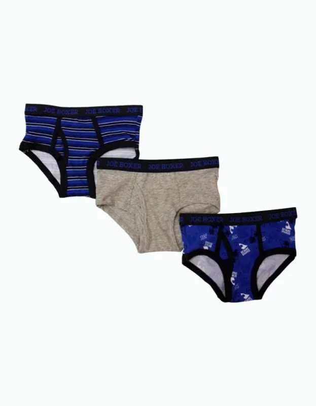 BOYS BRIEFS | 3-PACK SHARKS AND STRIPES made by Joe Boxer