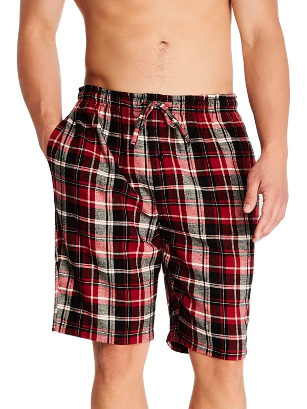 FLANNEL JAM SHORT | BLACK/RED PLAID sold by Joe Boxer
