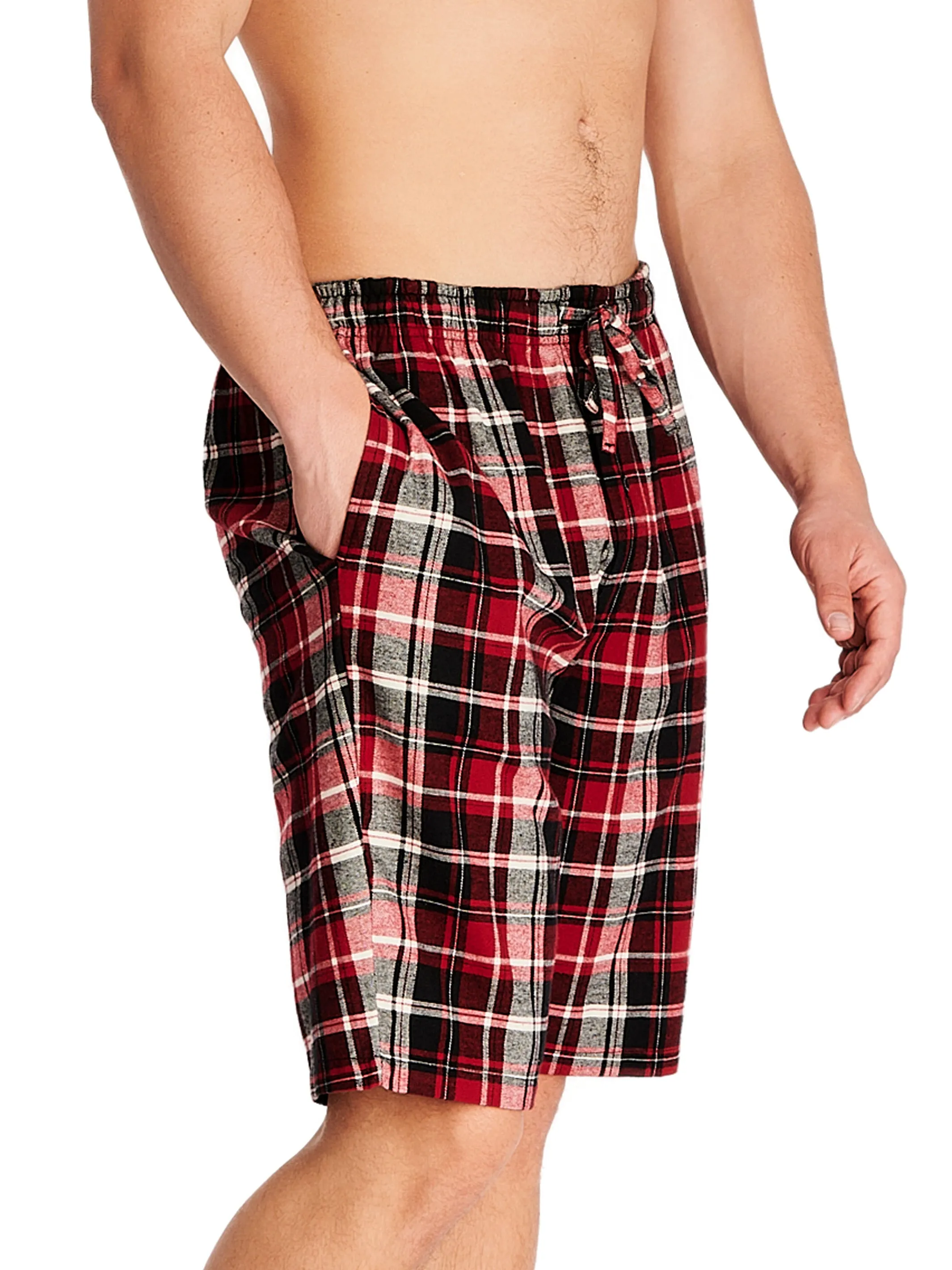 FLANNEL JAM SHORT | BLACK/RED PLAID sold by Joe Boxer product image thumbnail 2