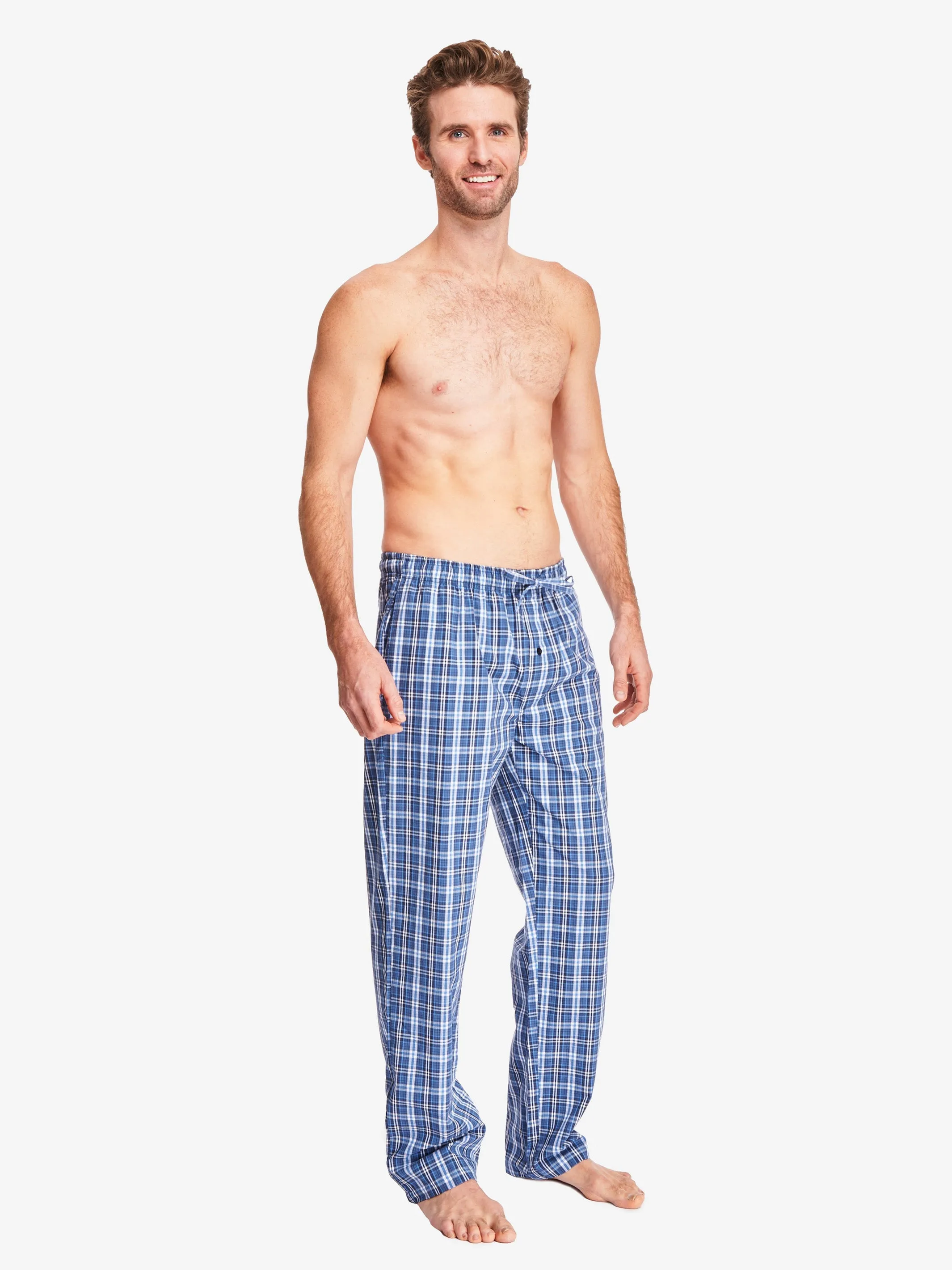 POPLIN PANT | LIGHT BLUE PLAID sold by Joe Boxer product image thumbnail 3