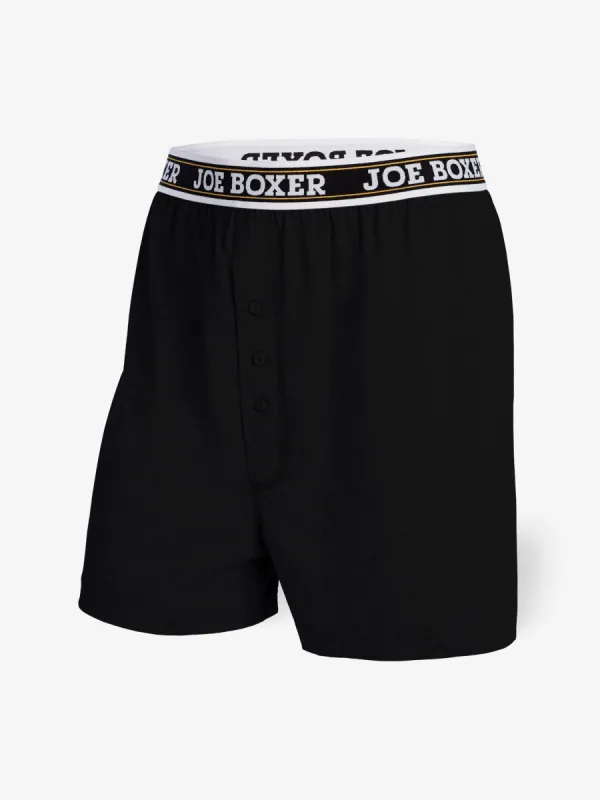 CLASSIC FIT COTTON – LOOSE BOXERS | 2-PACK BLACK sold by Joe Boxer