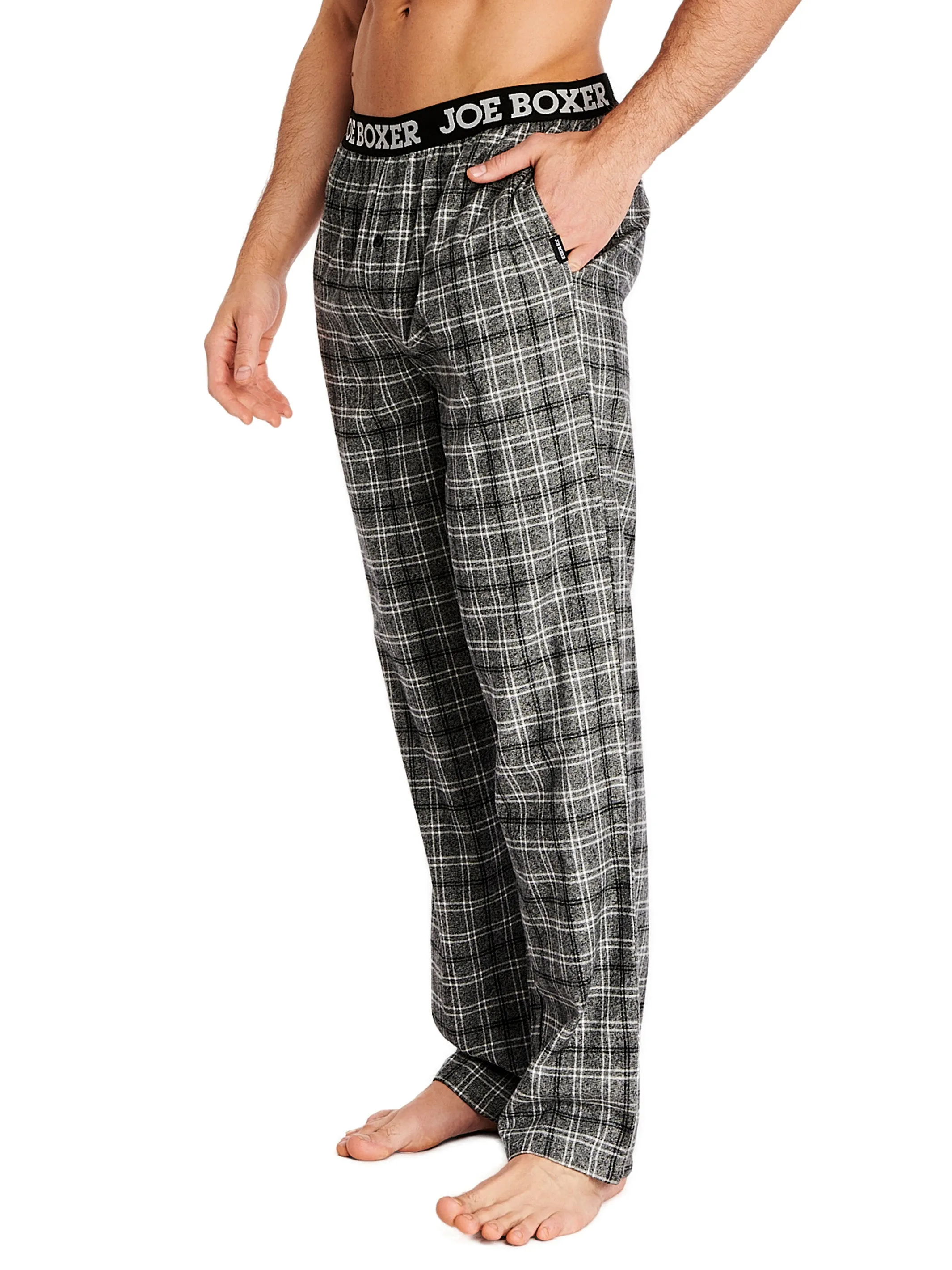 CLASSIC FLANNEL PANT | GREY MAKER PLAID sold by Joe Boxer product image thumbnail 2