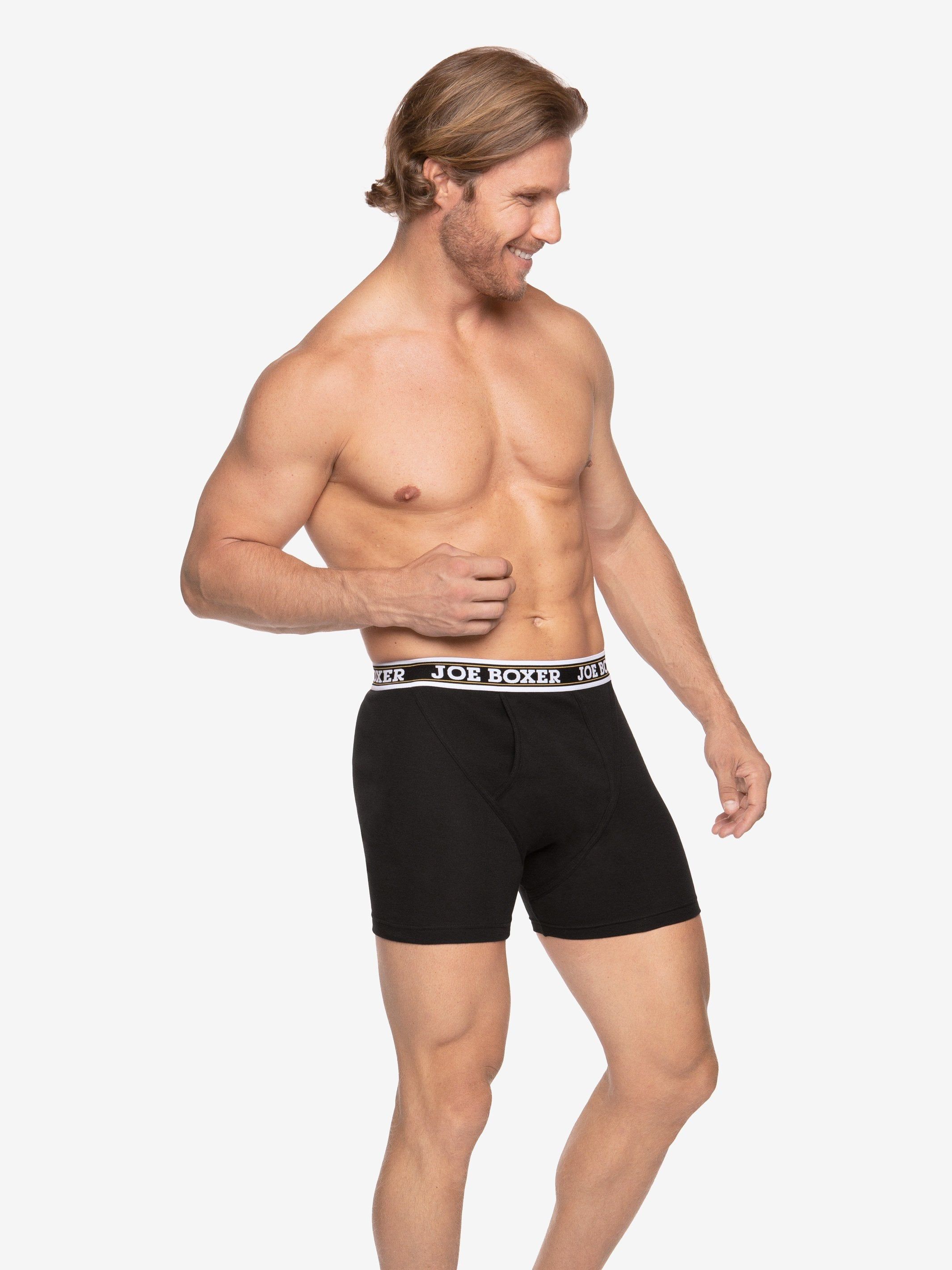 CLASSIC FIT COTTON – FITTED BOXER BRIEFS | 2-PACK BLACK sold by Joe Boxer product image thumbnail 3
