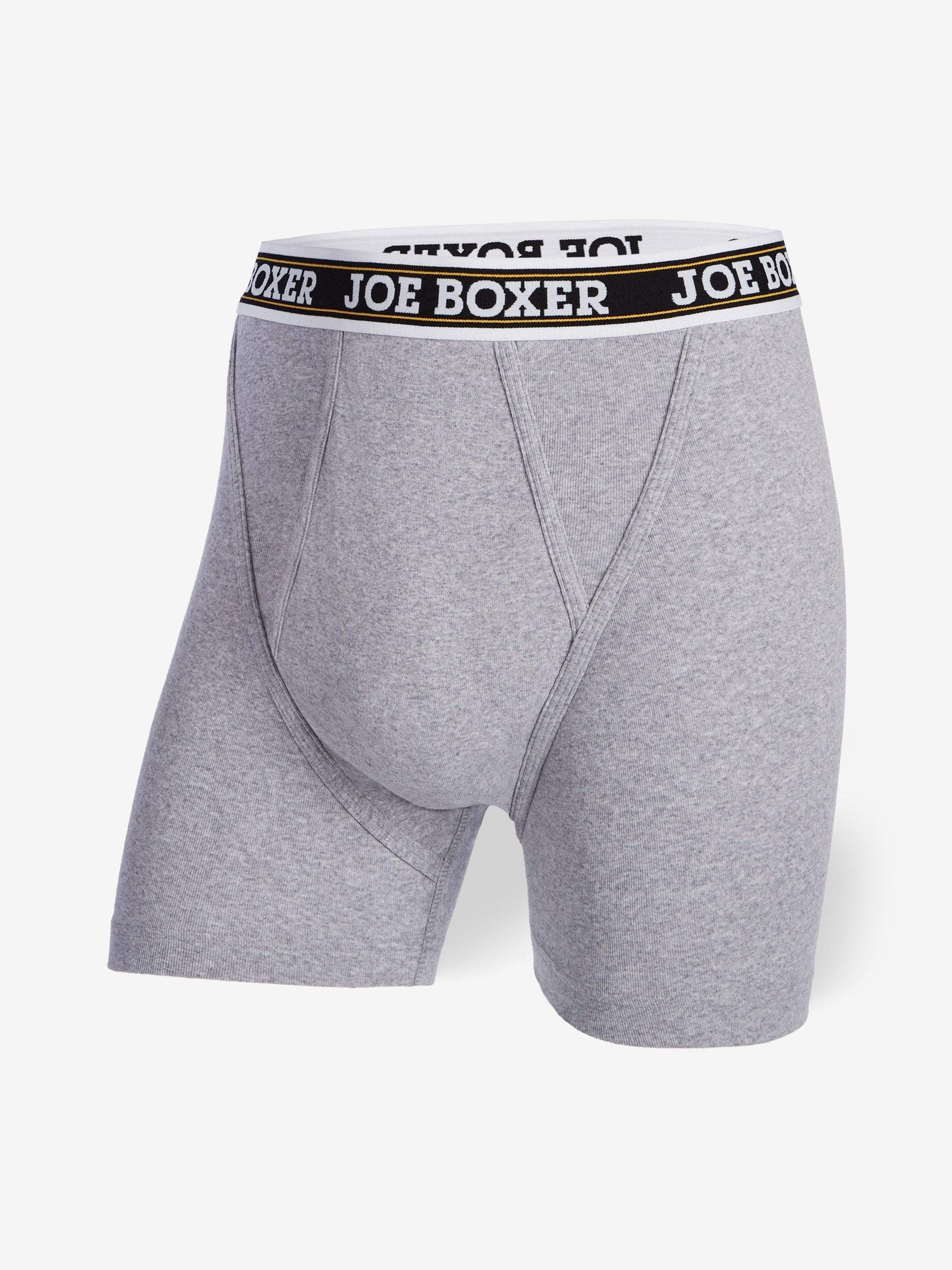 CLASSIC FIT COTTON – FITTED BOXER BRIEFS | 2-PACK GREY sold by Joe Boxer