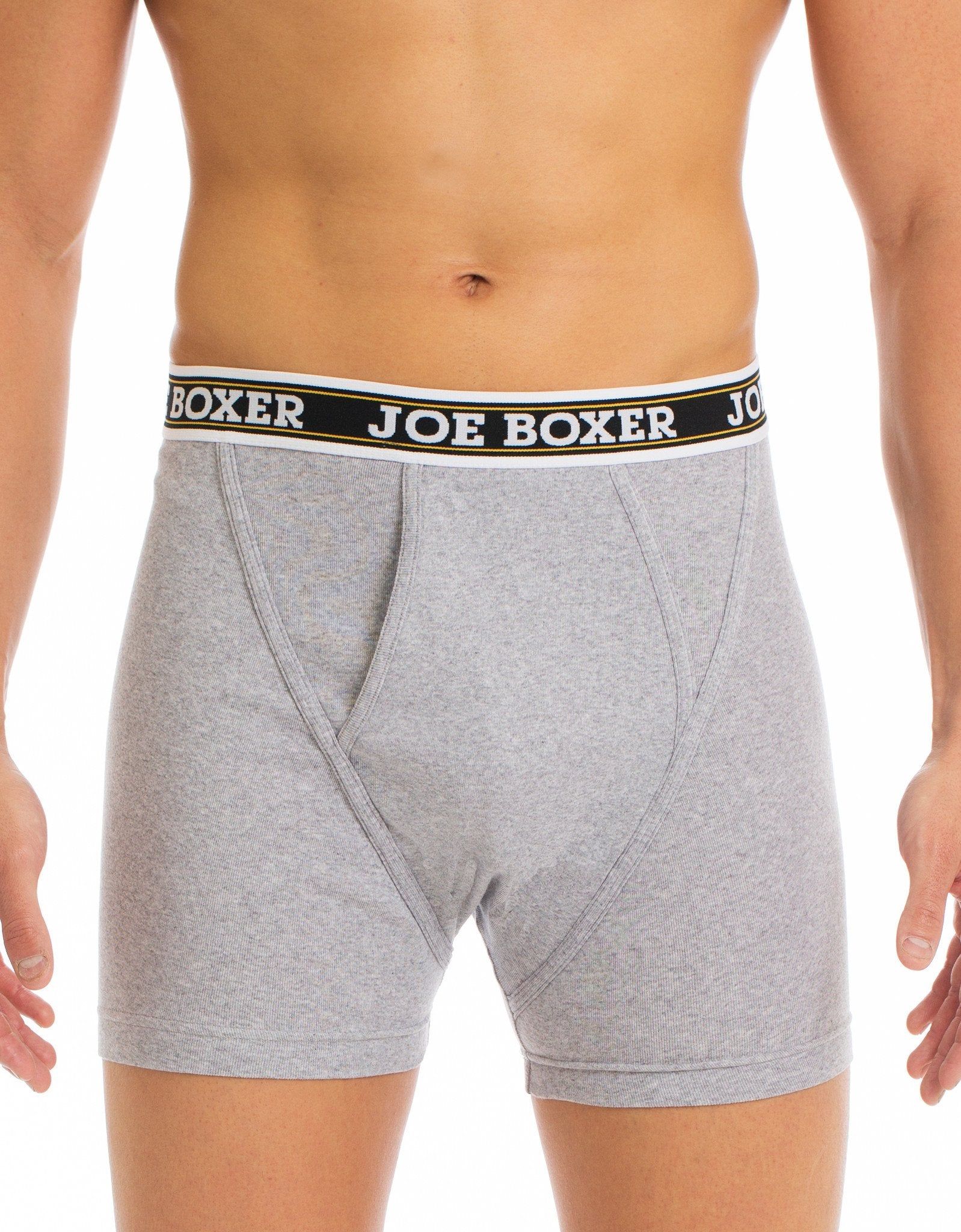 CLASSIC FIT COTTON – FITTED BOXER BRIEFS | 2-PACK GREY sold by Joe Boxer product image thumbnail 2