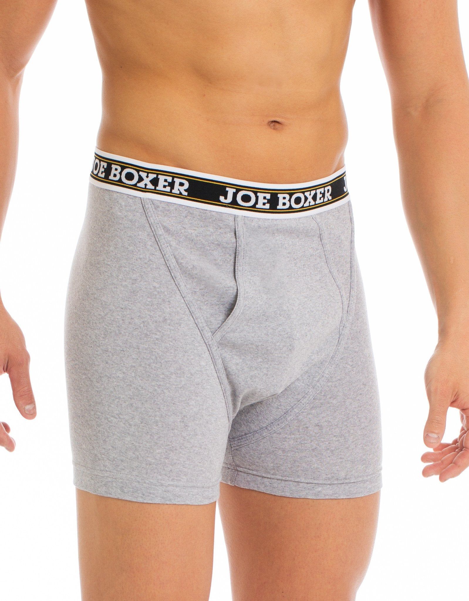 CLASSIC FIT COTTON – FITTED BOXER BRIEFS | 2-PACK GREY sold by Joe Boxer product image thumbnail 3