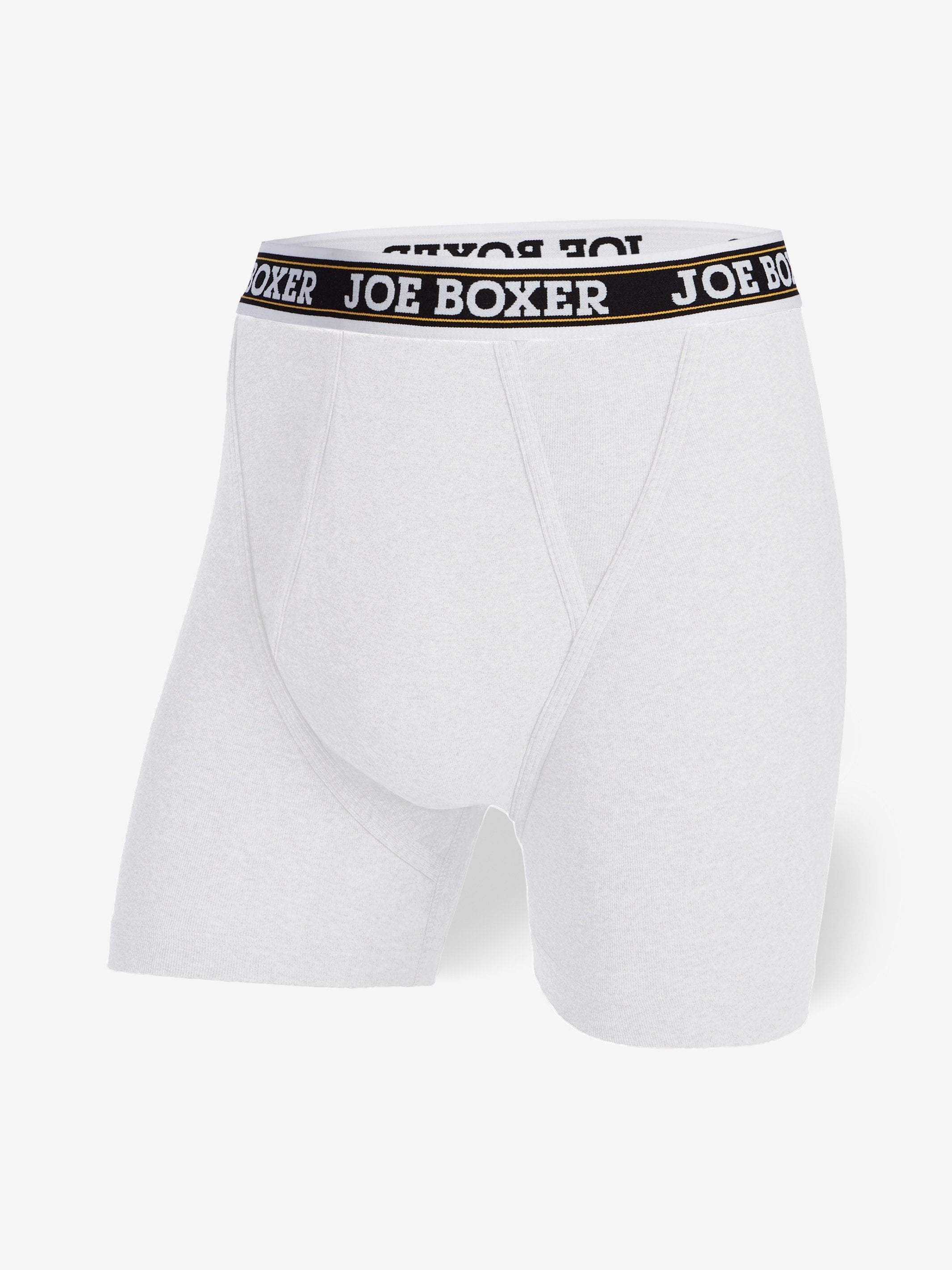 CLASSIC FIT COTTON – FITTED BOXER BRIEFS | 2-PACK WHITE sold by Joe Boxer