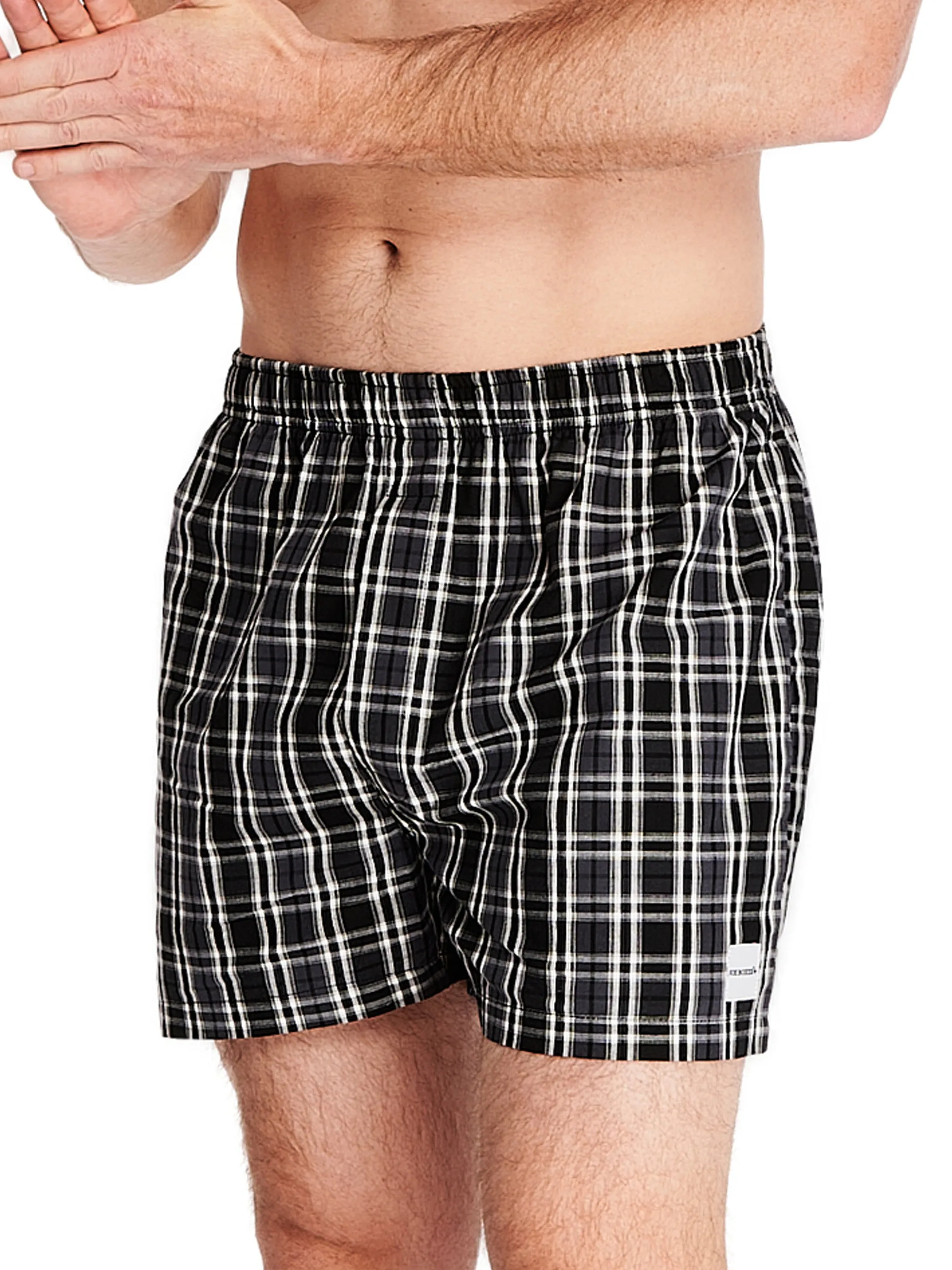 POPLIN BOXER | BLACK/WHITE PLAID sold by Joe Boxer product image thumbnail 2