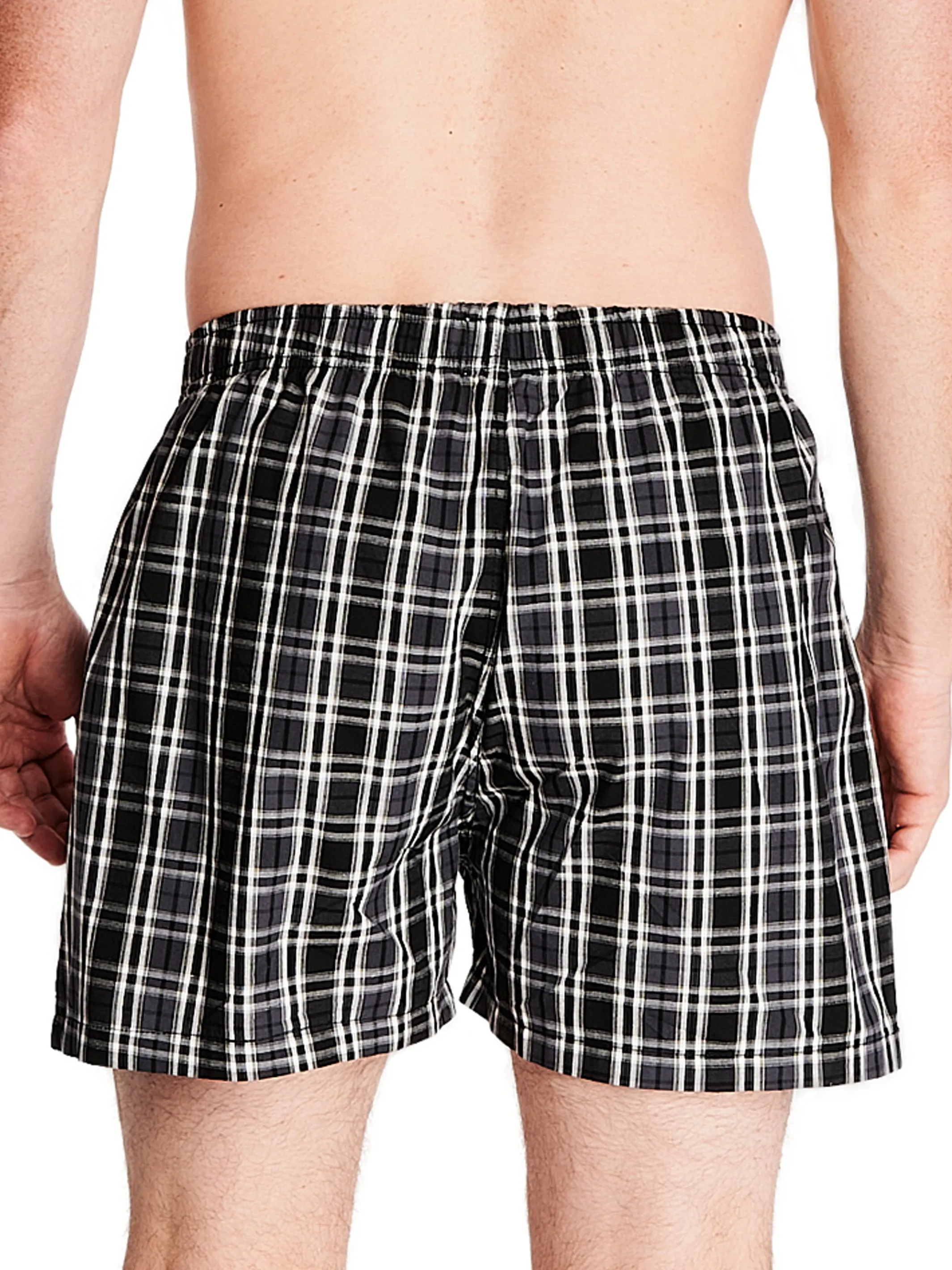 POPLIN BOXER | BLACK/WHITE PLAID sold by Joe Boxer product image thumbnail 3