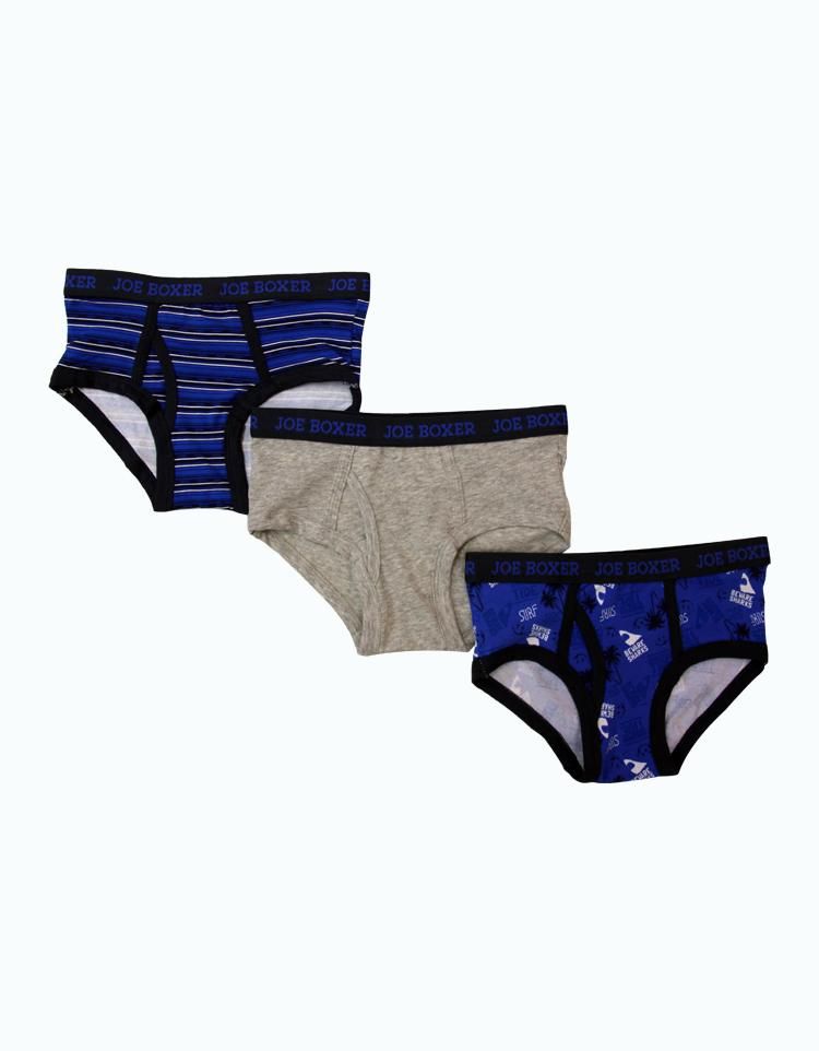 BOYS BRIEFS | 3-PACK SHARKS AND STRIPES sold by Joe Boxer