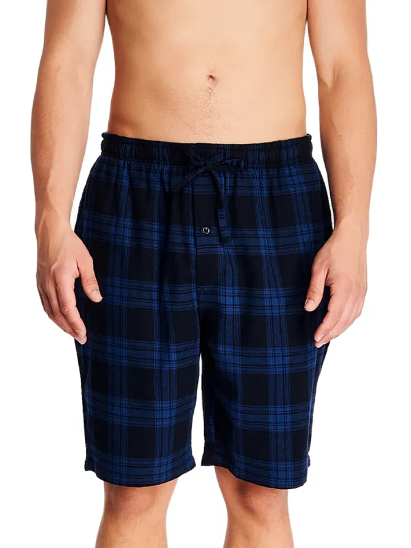 FLANNEL JAM SHORT | NAVY BLUE PLAID sold by Joe Boxer