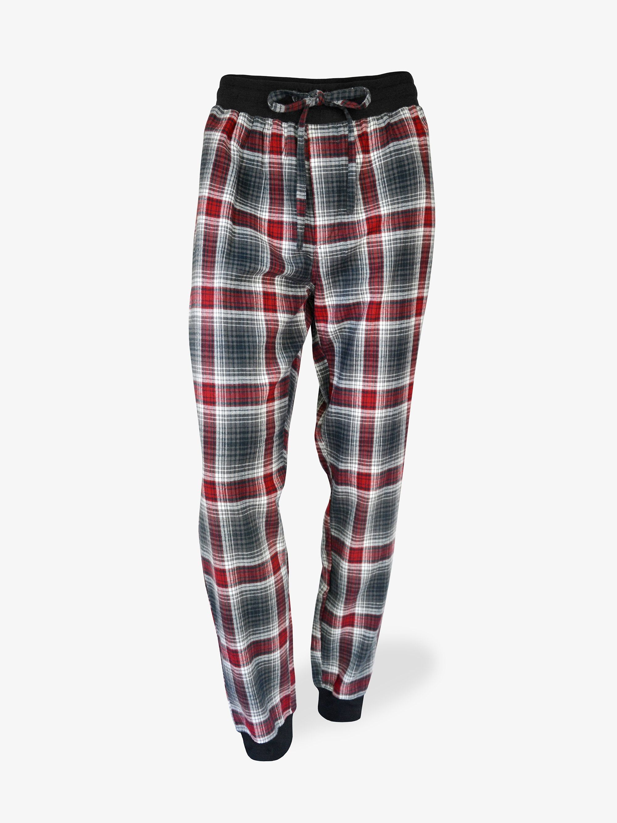 FLANNEL JOGGER | RED WHITE AND GREY PLAID sold by Joe Boxer product image thumbnail 4