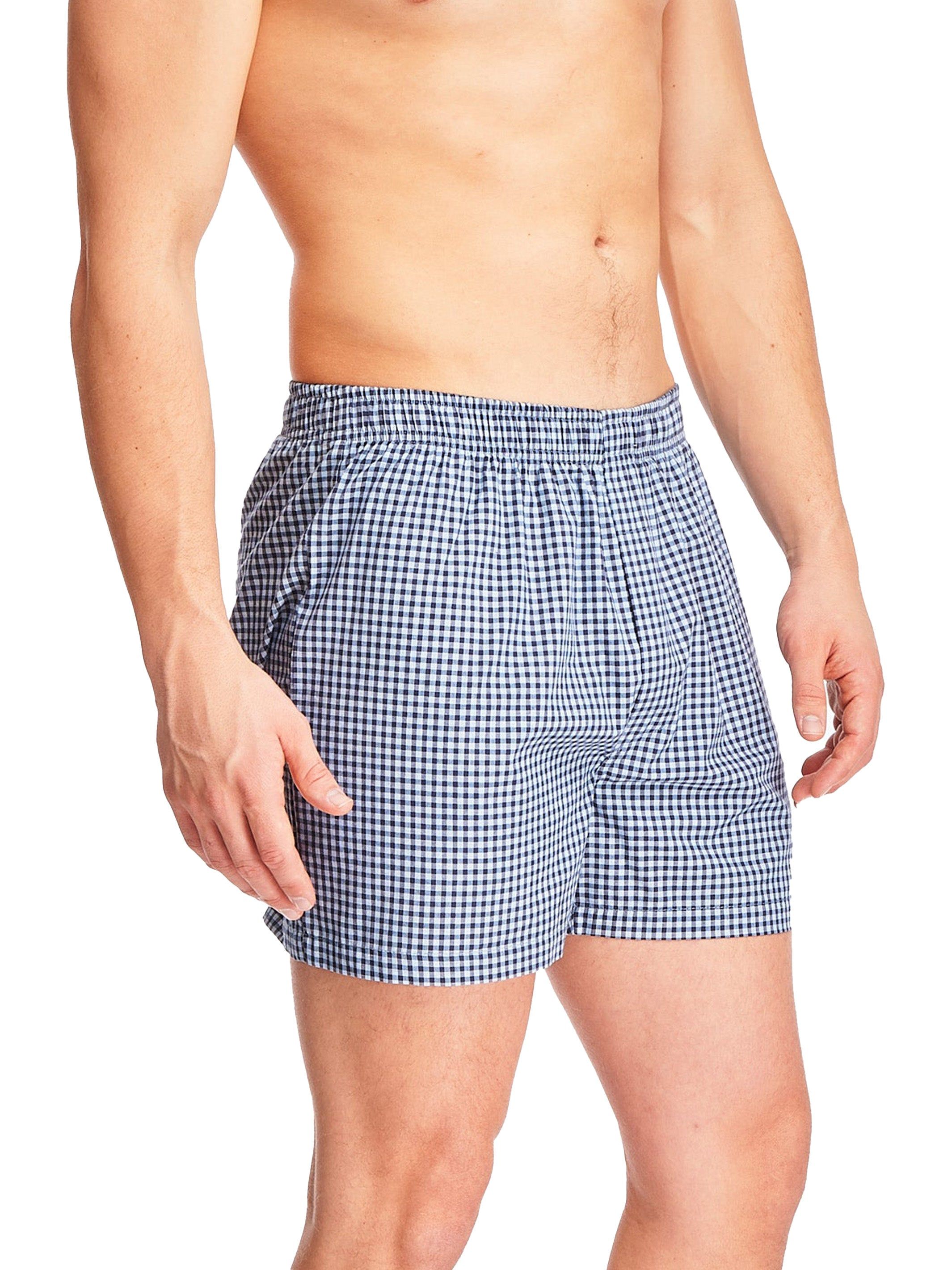 POPLIN BOXER | NAVY/BLUE PLAID sold by Joe Boxer product image thumbnail 2