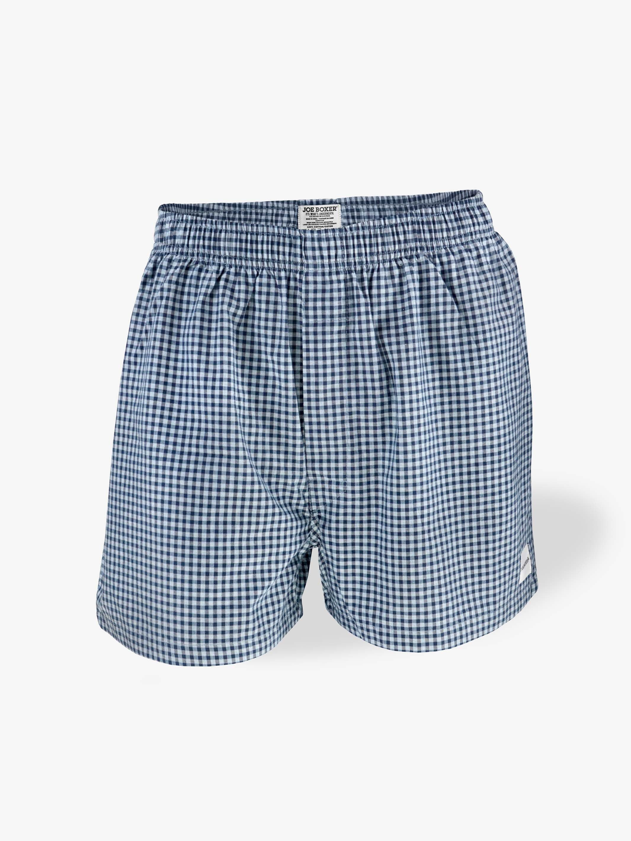 POPLIN BOXER | NAVY/BLUE PLAID sold by Joe Boxer product image thumbnail 4