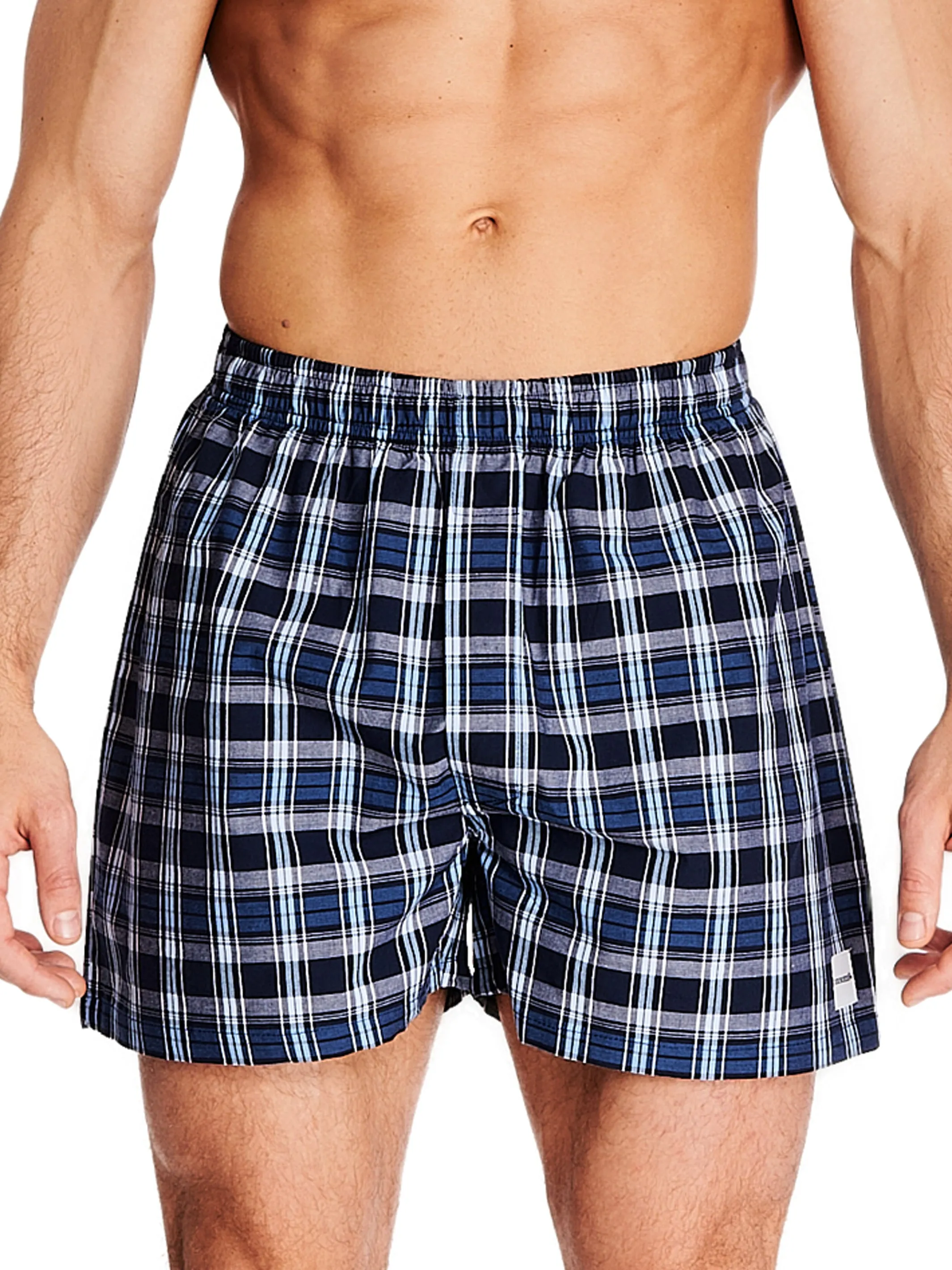 POPLIN BOXER | TRUE BLUE PLAID sold by Joe Boxer