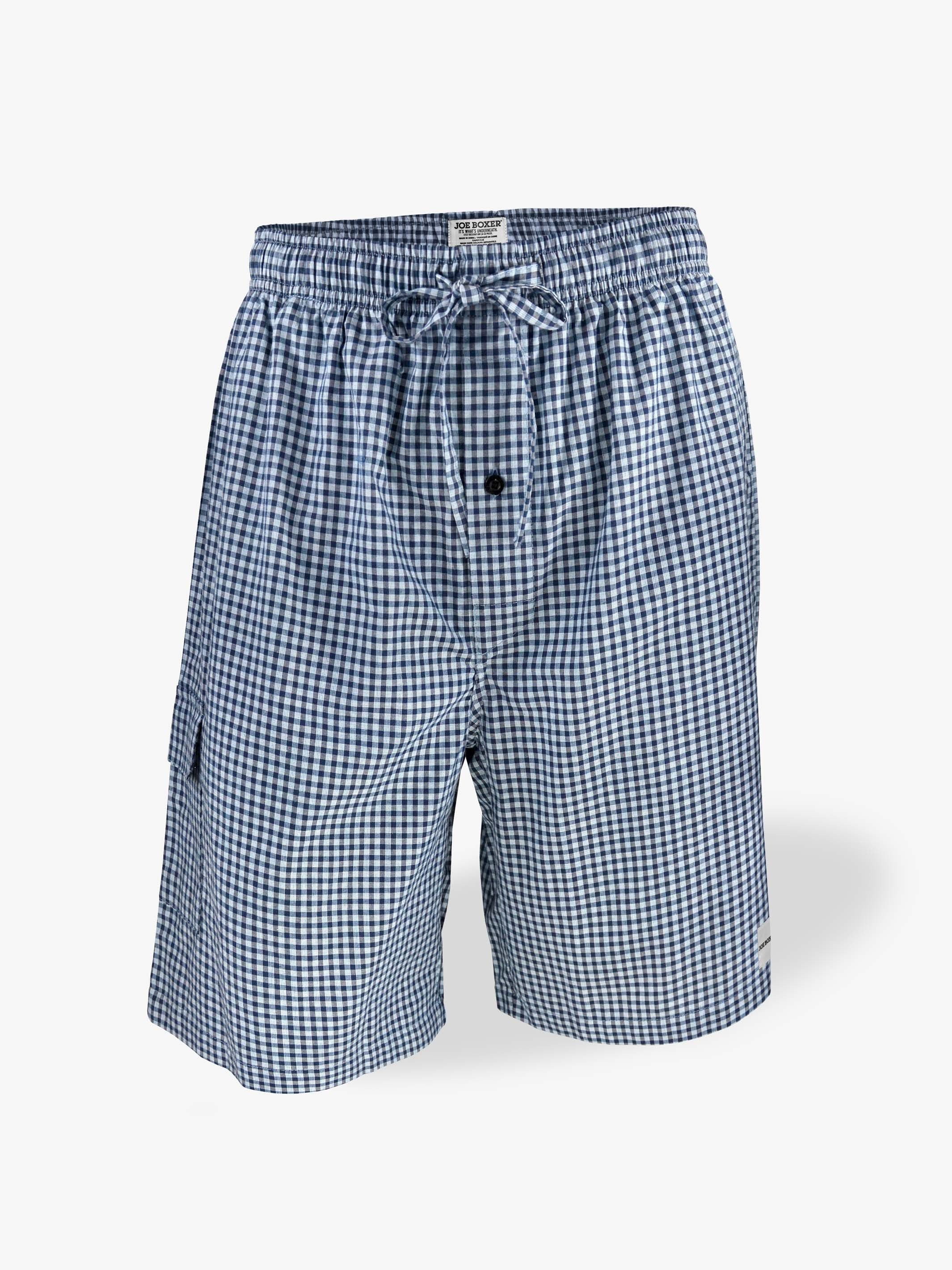 POPLIN JAM SHORT | NAVY/BLUE PLAID sold by Joe Boxer product image thumbnail 4