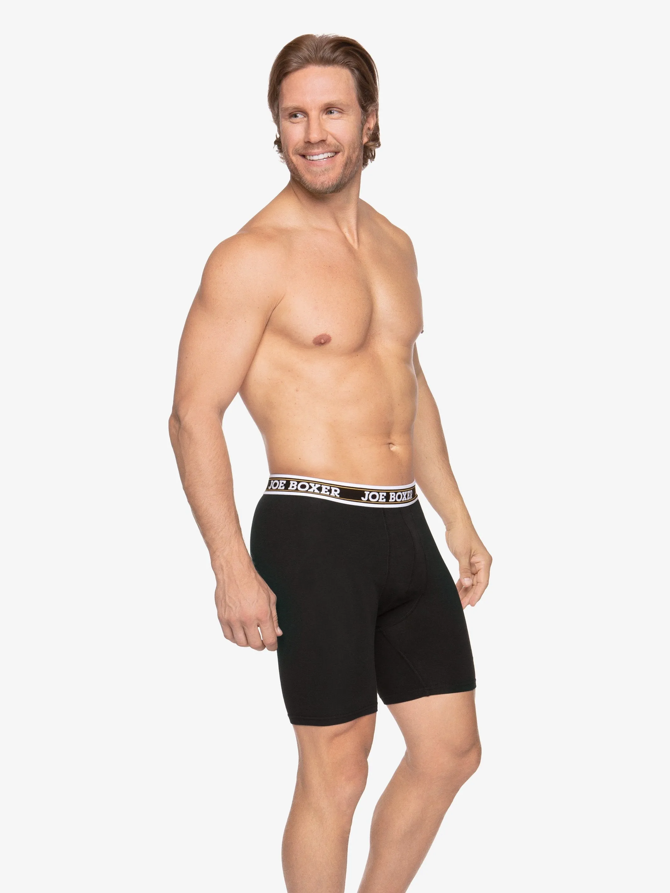 CLASSIC FIT STRETCH – CYCLE SHORTS | 6-PACK BLACK sold by Joe Boxer product image thumbnail 3