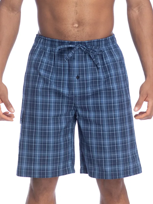 POPLIN JAM SHORT | NAVY PLAID sold by Joe Boxer