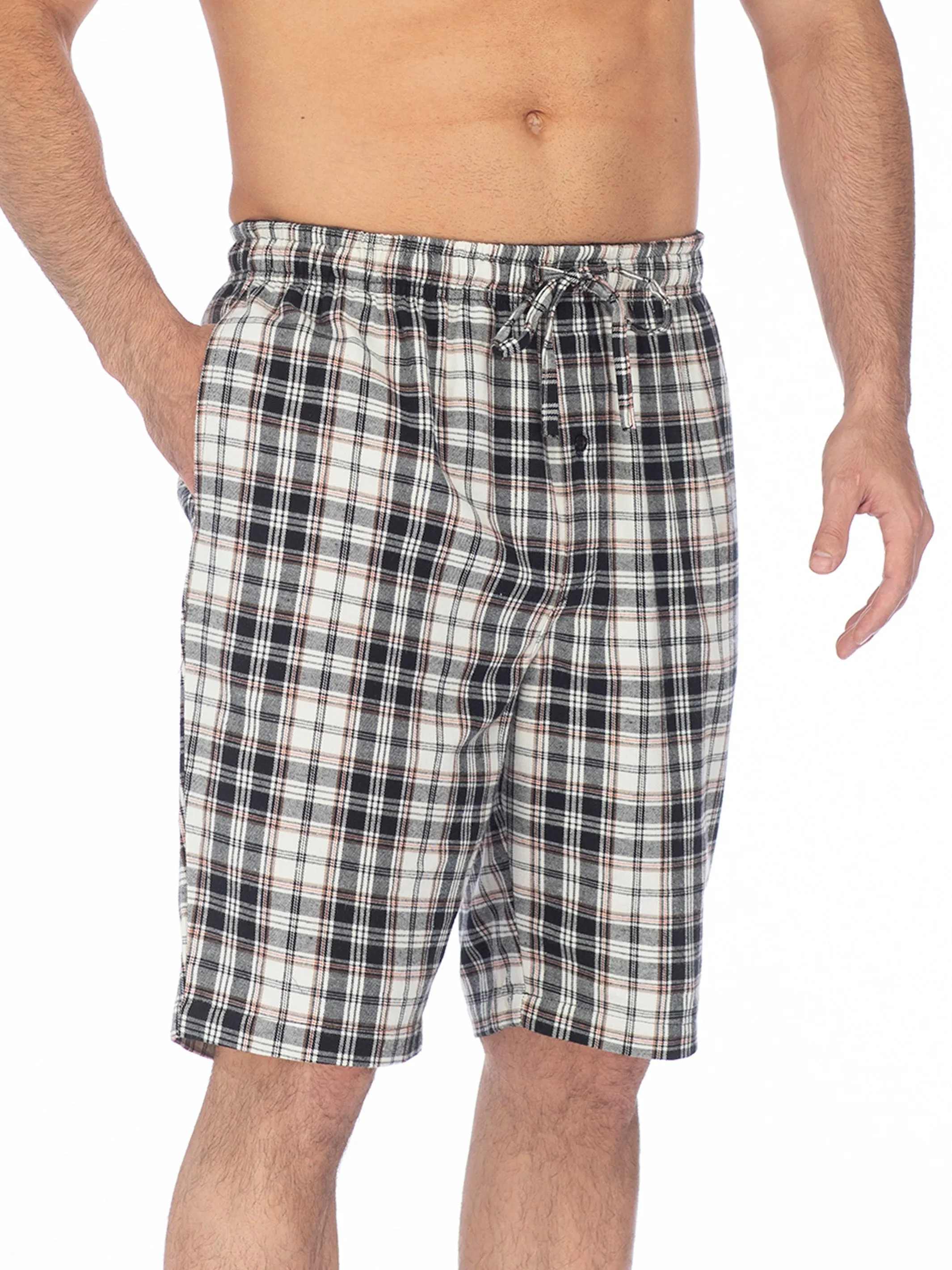 FLANNEL JAM SHORT | BLACK OFF/WHITE CHECK sold by Joe Boxer product image thumbnail 2