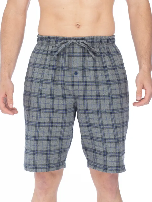 FLANNEL JAM SHORT | GREY CHECK sold by Joe Boxer
