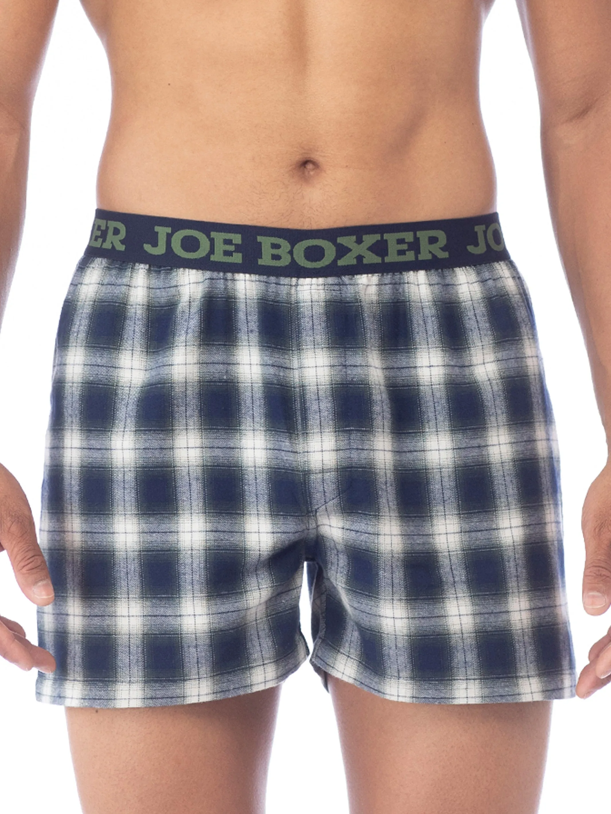 CLASSIC FLANNEL BOXER | GREEN/NAVY sold by Joe Boxer