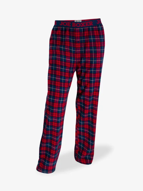 CLASSIC FLANNEL PANT | RED/NAVY PLAID sold by Joe Boxer