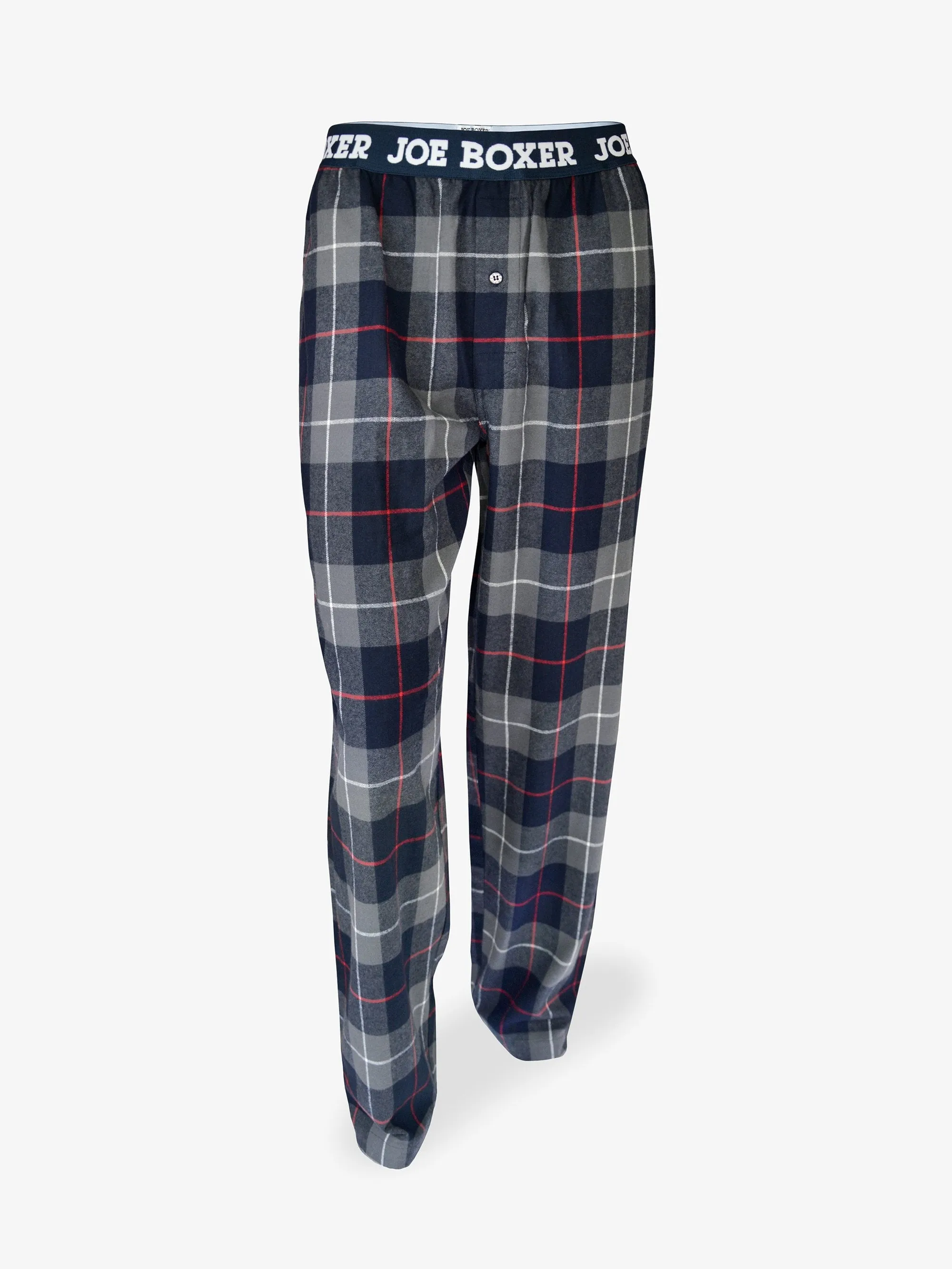 CLASSIC FLANNEL PANT | NAVY WHITE AND GREY PLAID sold by Joe Boxer
