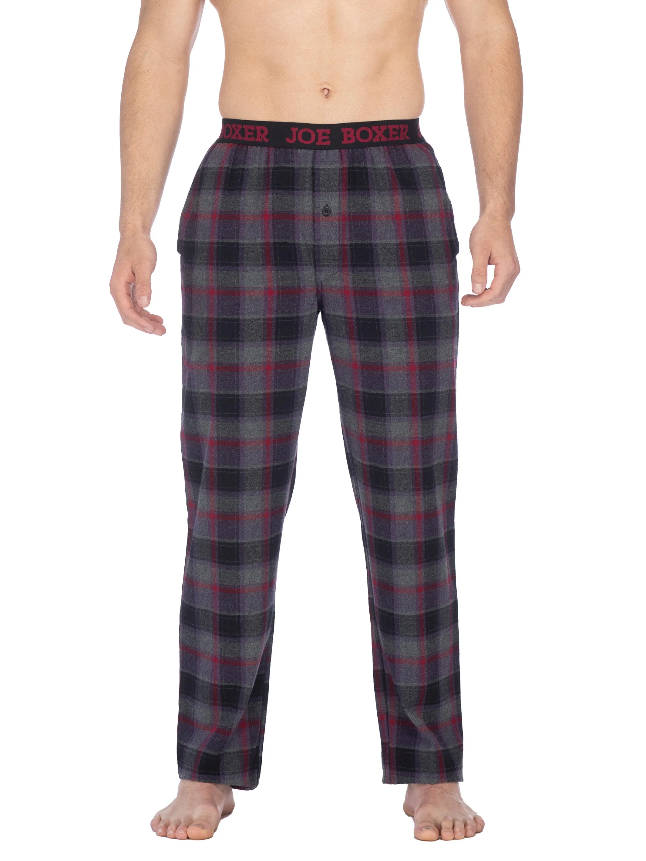 CLASSIC FLANNEL PANT | BLACK GREY RED sold by Joe Boxer
