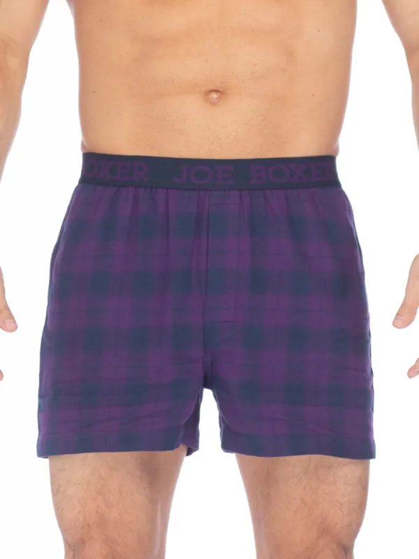 CLASSIC FLANNEL BOXER | PURPLE PLAID sold by Joe Boxer