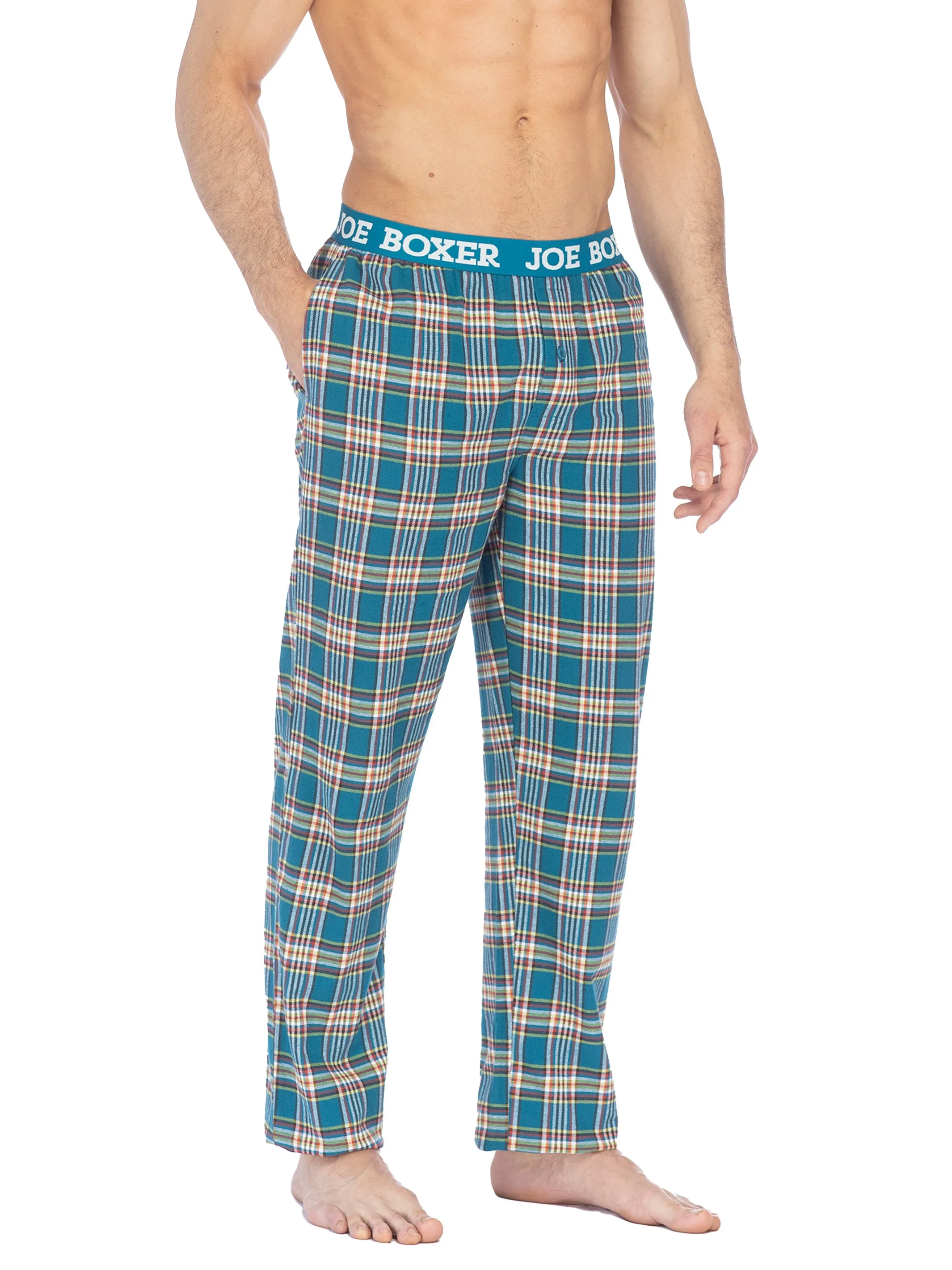 CLASSIC FLANNEL PANT | TURQUOISE PLAID sold by Joe Boxer product image thumbnail 2