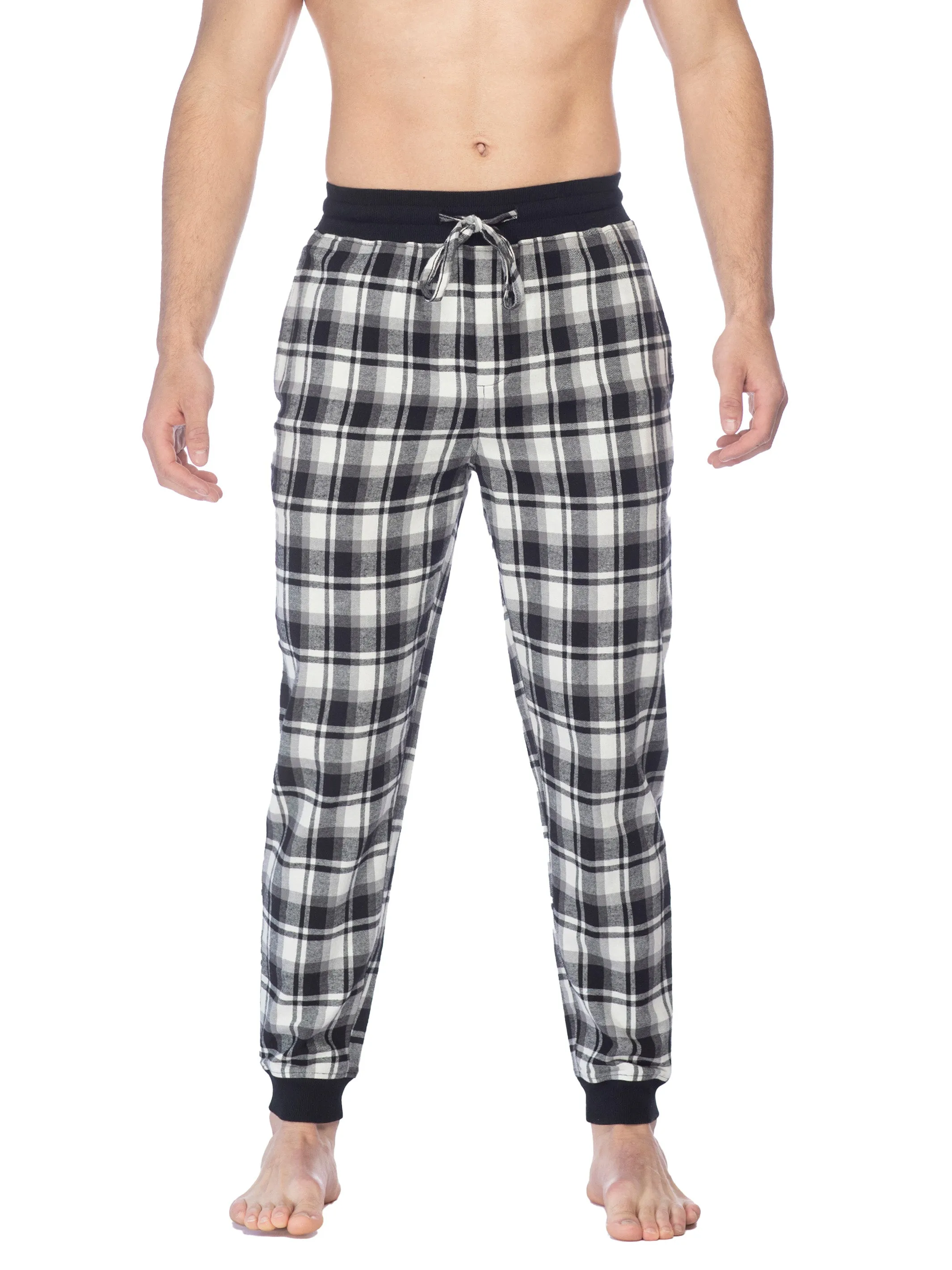 FLANNEL JOGGER | BLACK WHITE CHECK sold by Joe Boxer