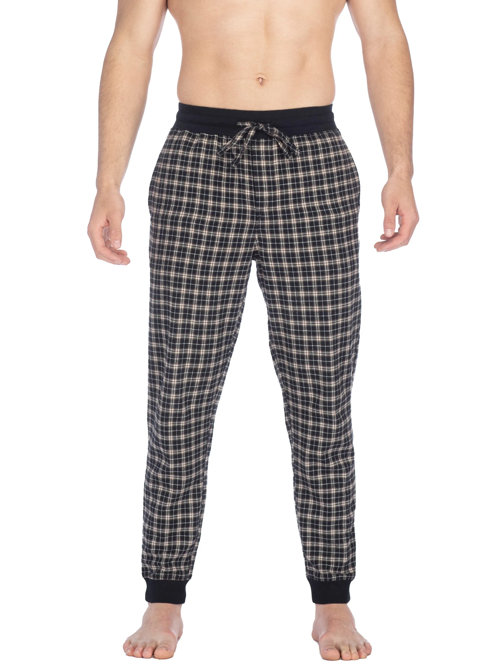 FLANNEL JOGGER | BLACK & BROWN PLAID sold by Joe Boxer
