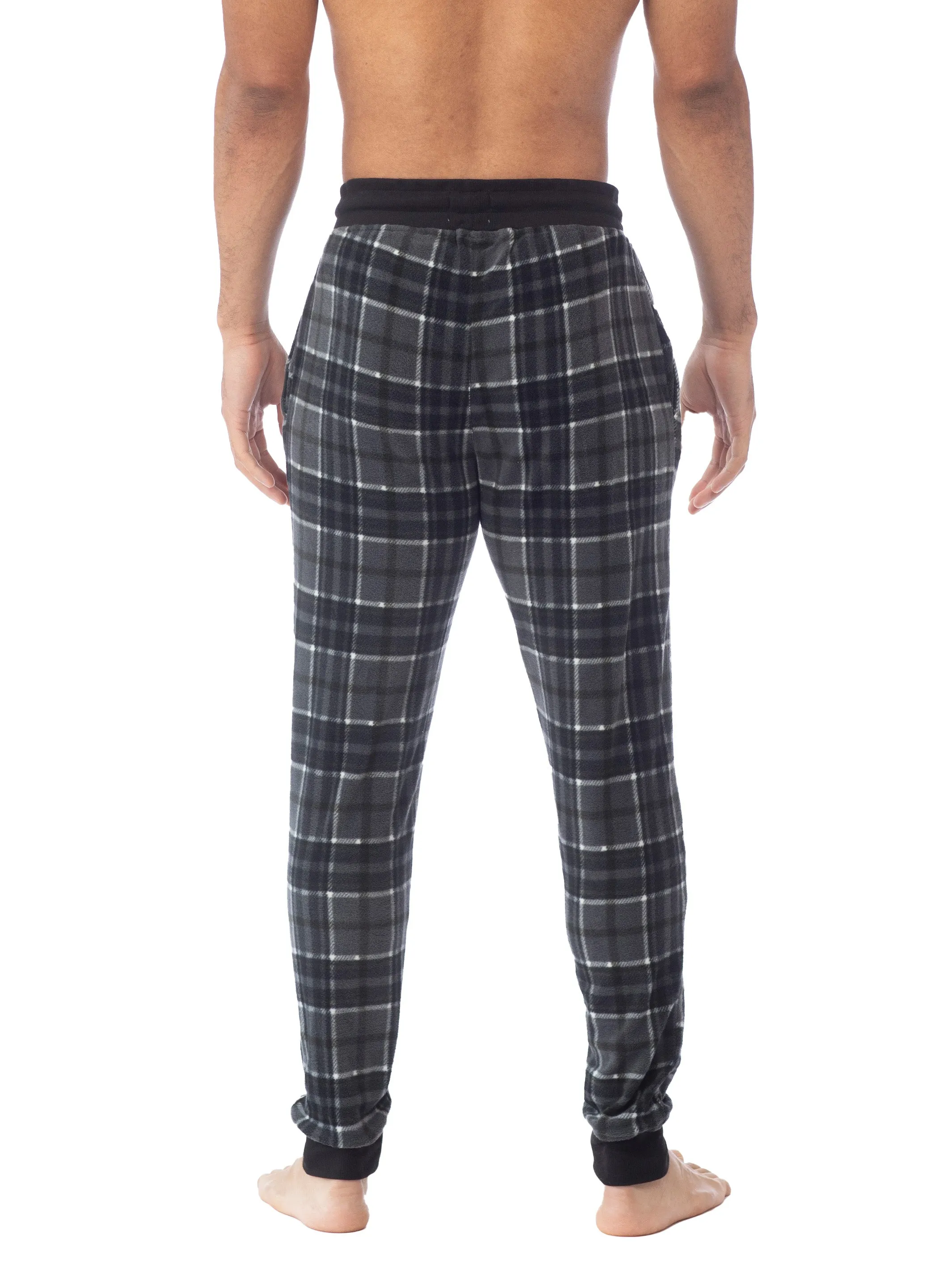 MICROFLEECE PRINTED JOGGER | BLACK/GREY PLAID sold by Joe Boxer product image thumbnail 3