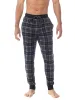 MICROFLEECE PRINTED JOGGER | BLACK/GREY PLAID sold by Joe Boxer